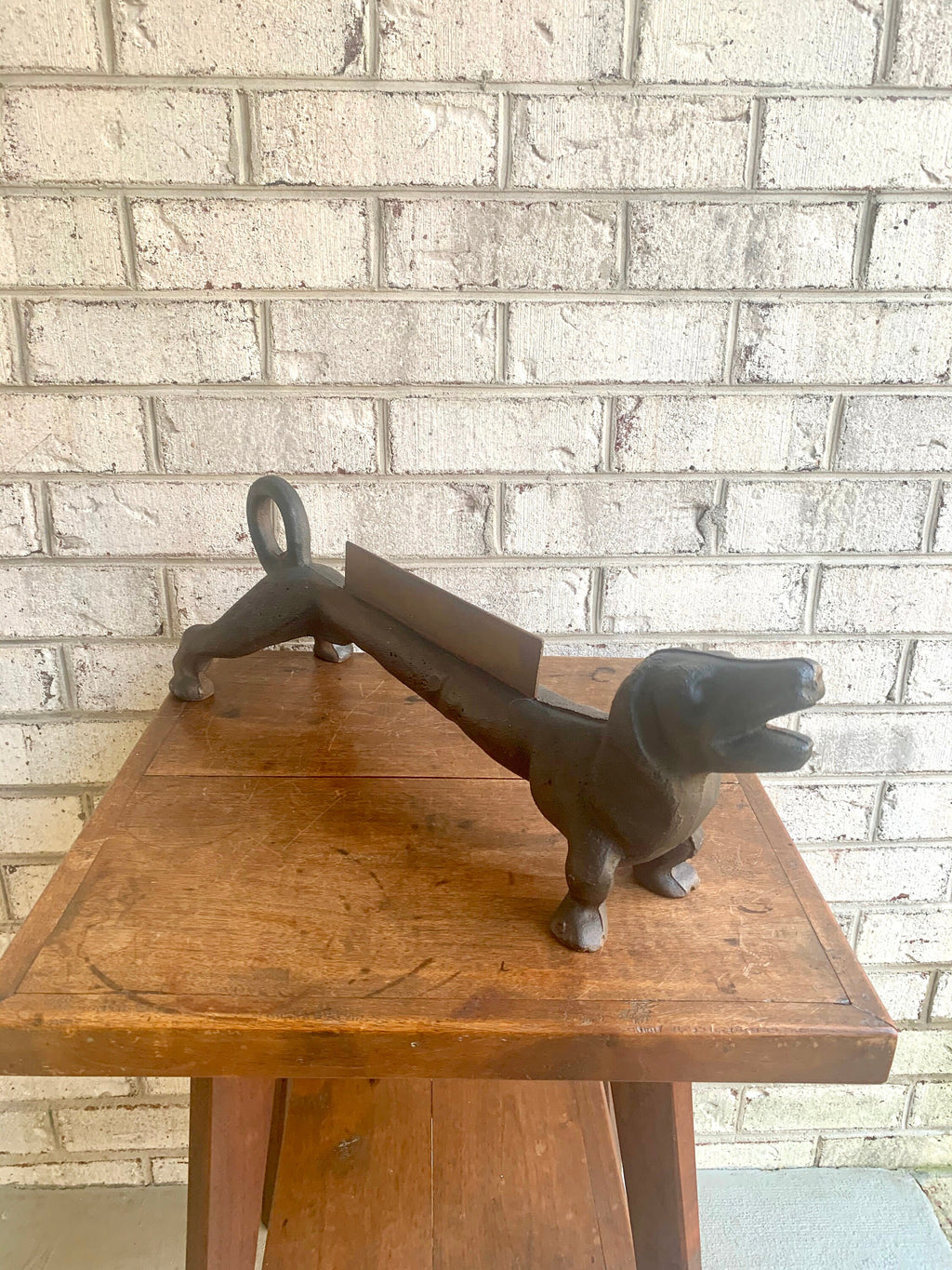 Antique Cast Iron Dachshund Boot Scraper | Weiner Dog Boot Scraper | Rustic Decor | Dog Decor | Shoe Scraper