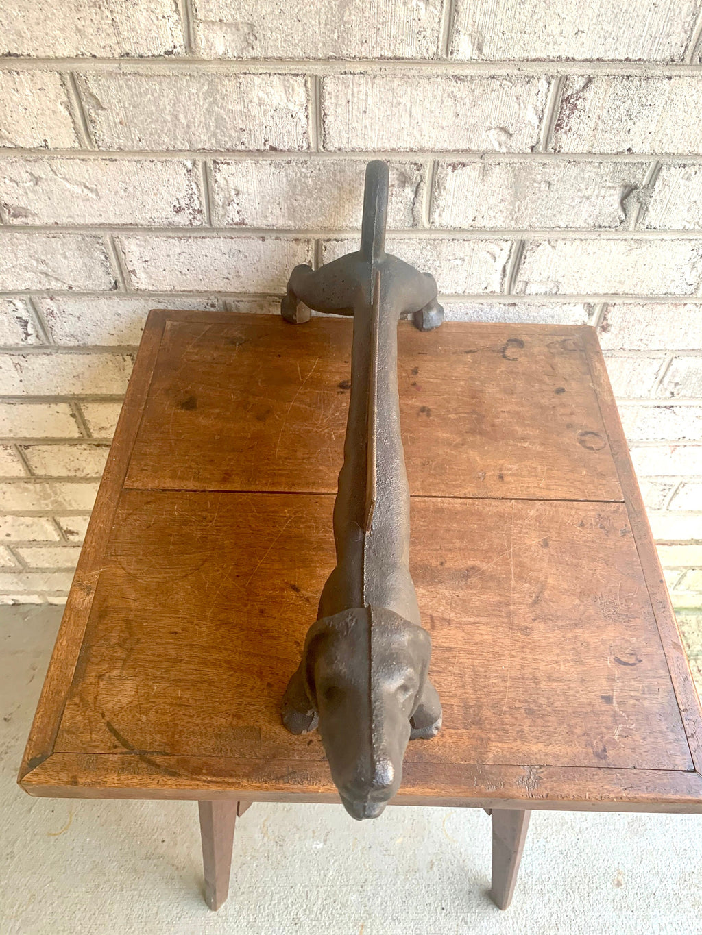 Antique Cast Iron Dachshund Boot Scraper | Weiner Dog Boot Scraper | Rustic Decor | Dog Decor | Shoe Scraper