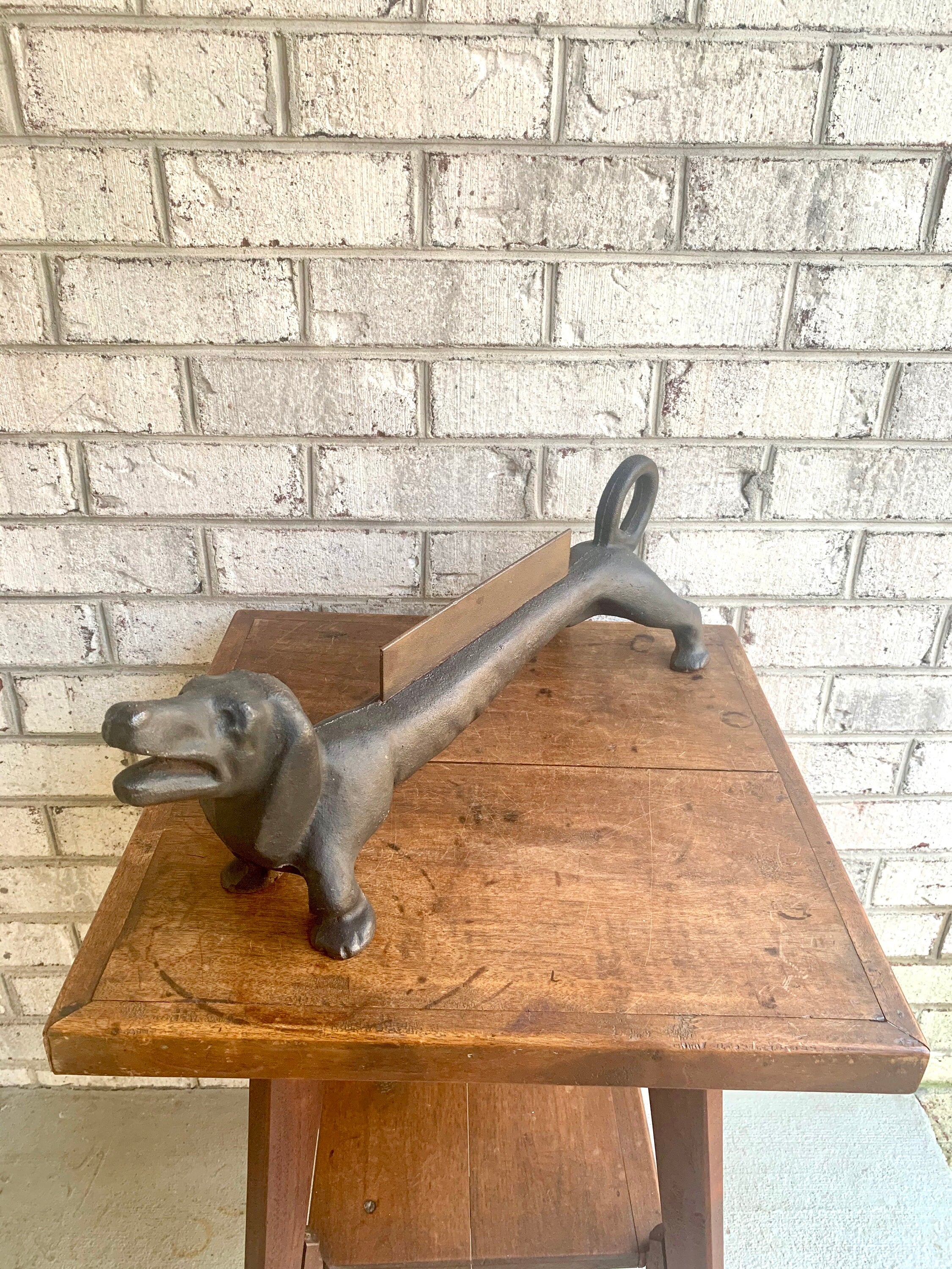 Antique Cast Iron Dachshund Boot Scraper | Weiner Dog Boot Scraper | Rustic Decor | Dog Decor | Shoe Scraper