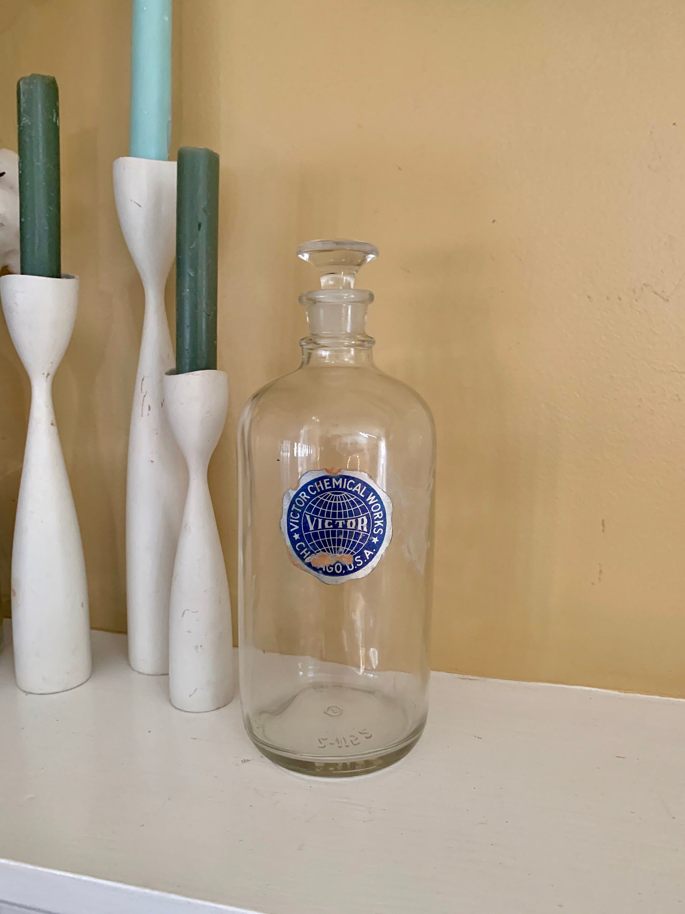 Vintage Victor Chemical Works Bottle | Apothecary Bottle | Pharmacy Bottle | Victor Chemical Works Advertisement | Fairmount Bottle | 1940s