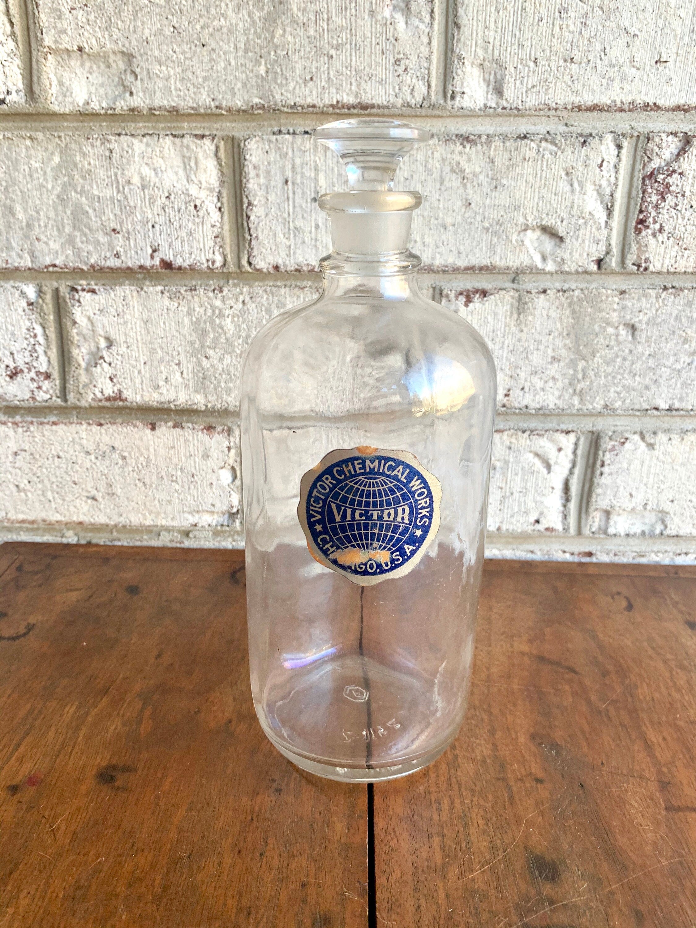 Vintage Victor Chemical Works Bottle | Apothecary Bottle | Pharmacy Bottle | Victor Chemical Works Advertisement | Fairmount Bottle | 1940s