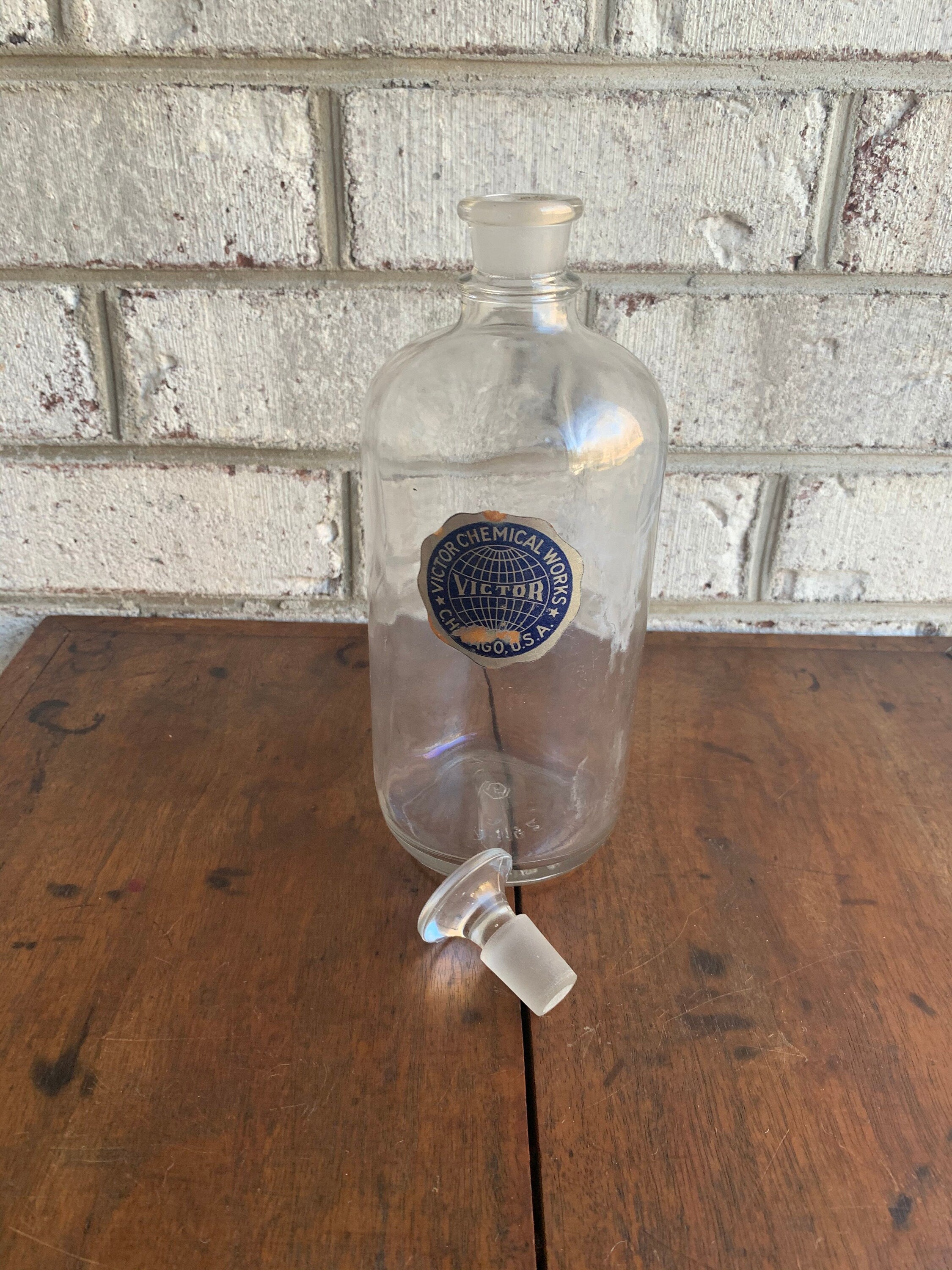Vintage Victor Chemical Works Bottle | Apothecary Bottle | Pharmacy Bottle | Victor Chemical Works Advertisement | Fairmount Bottle | 1940s