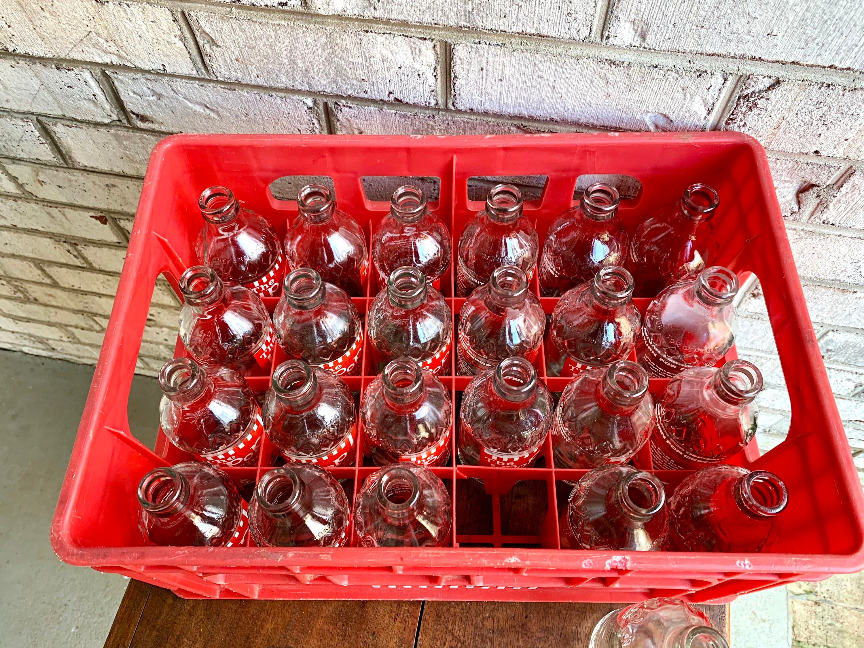 The Pop Shoppe Soda Crate and 24 Bottles | Case of The Pop Shoppe Soda Bottles | Advertisement Collectible Bottles | Vintage Soda Bottles