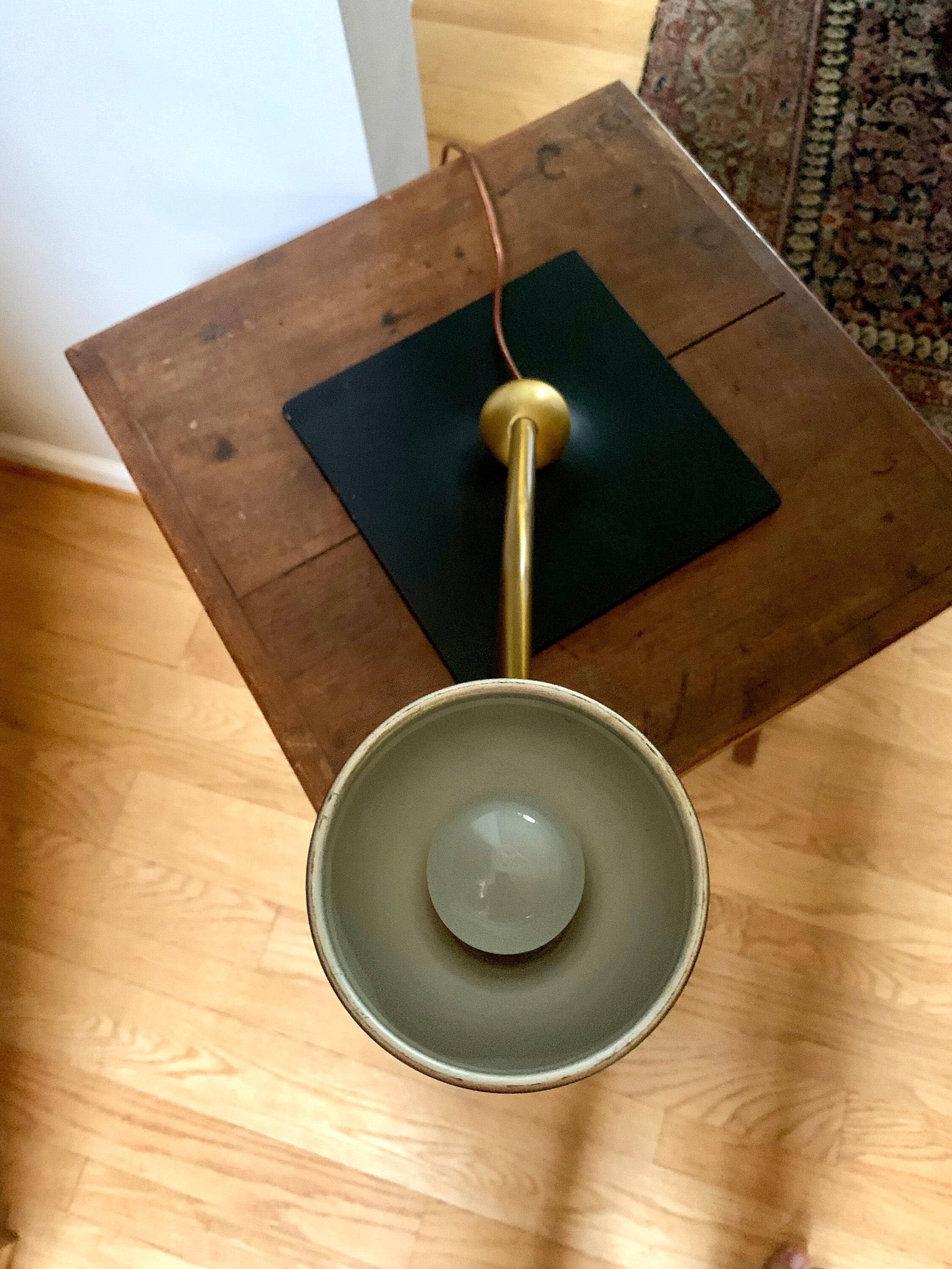 Mid Century M.G. Wheeler Sight Light | Brass Swing Arm Lamp | Unique Desk Lamp | Rotating Desk Lamp