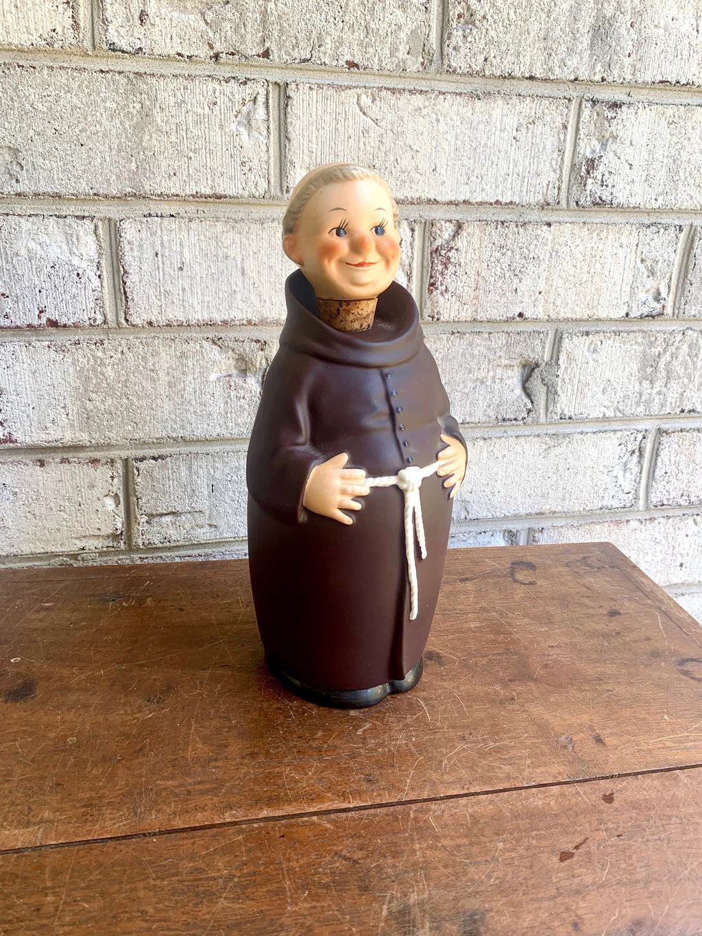 Friar Tuck Decanter | Vintage Friar Tuck Monk Decanter | Monk Ceramic Bottle | Monk Figurine Decanter