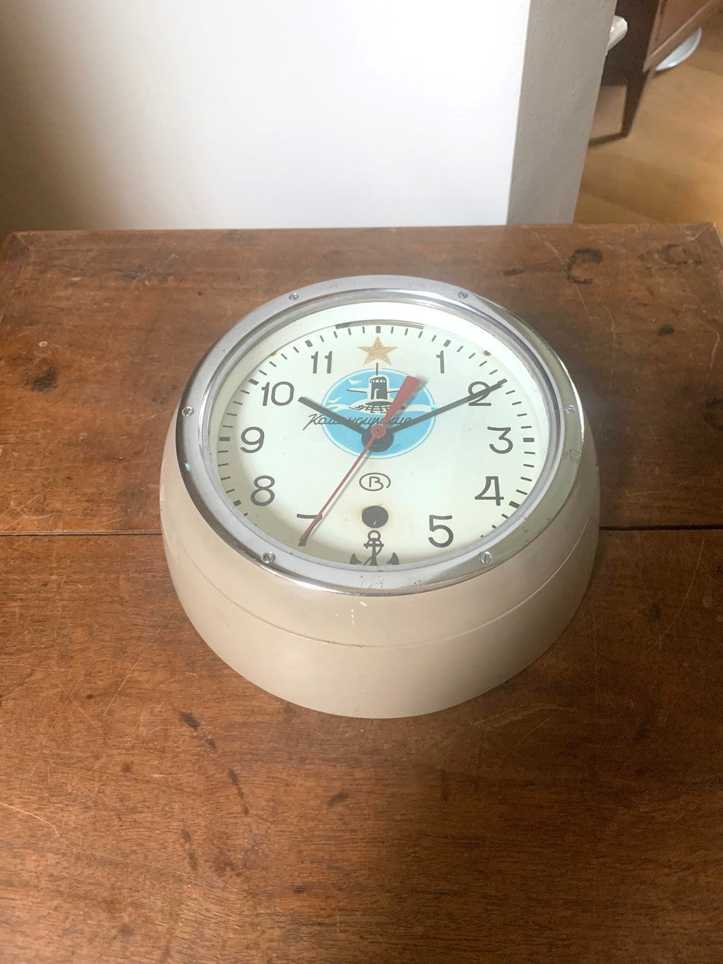 A Vintage Russian Submarine Clock | Soviet Military Ship Clock | Anti-Magnetic Mechanical Wall Clock | Vostok Marine Clock