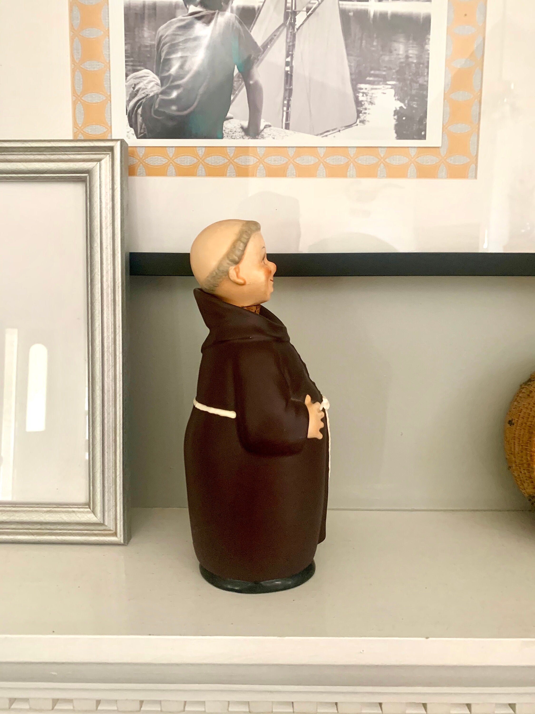 Friar Tuck Decanter | Vintage Friar Tuck Monk Decanter | Monk Ceramic Bottle | Monk Figurine Decanter