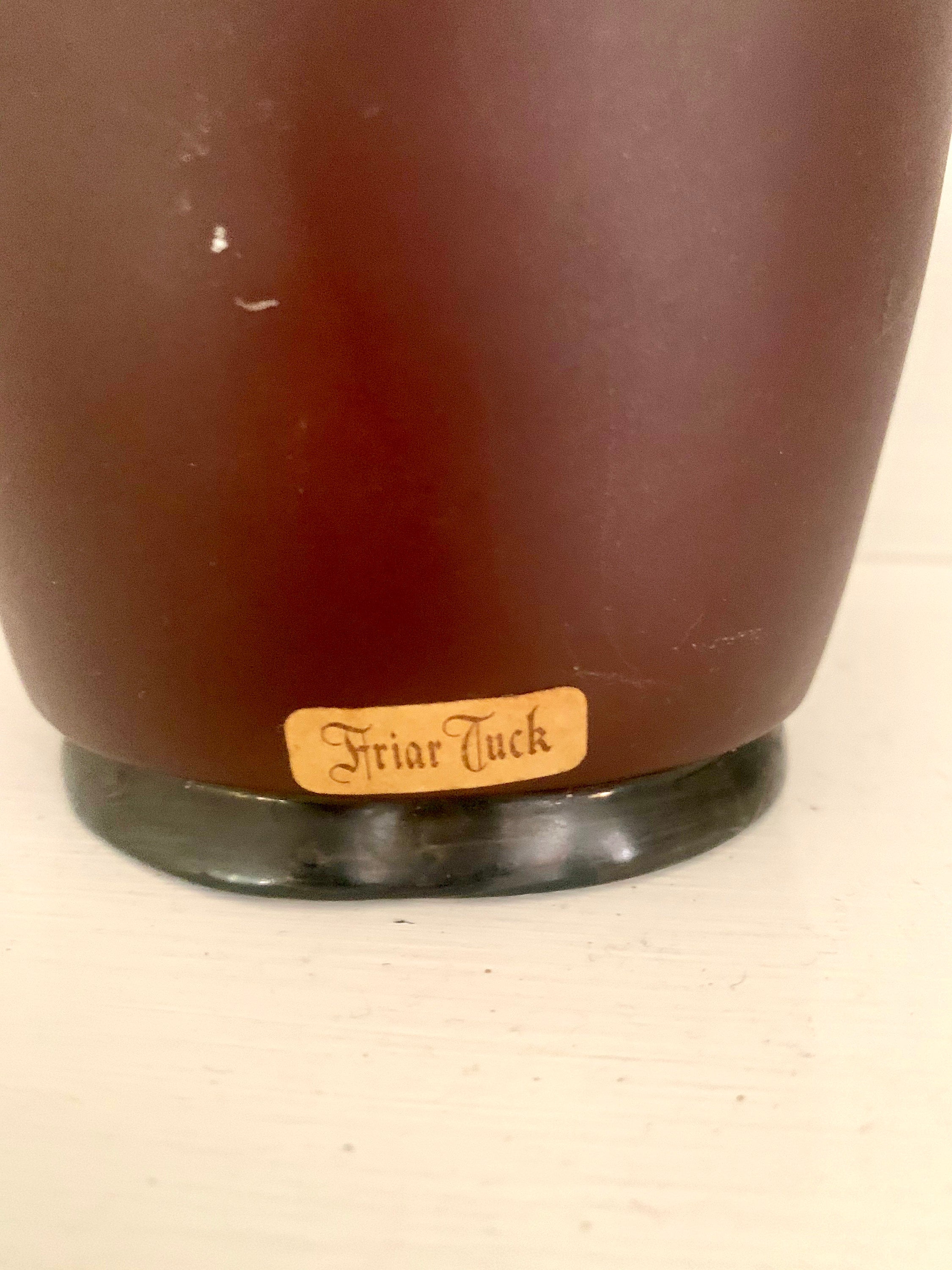 Friar Tuck Decanter | Vintage Friar Tuck Monk Decanter | Monk Ceramic Bottle | Monk Figurine Decanter