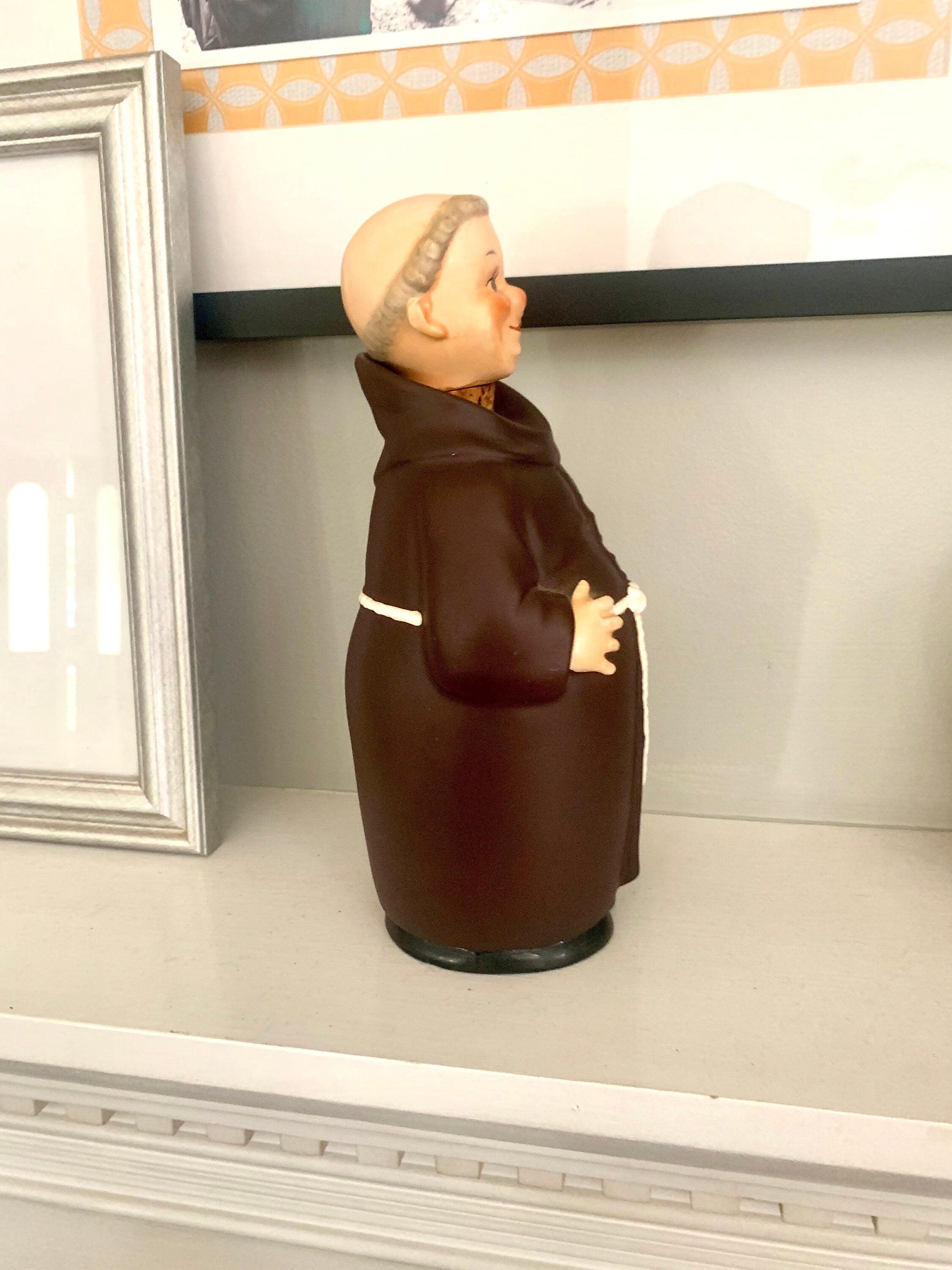 Friar Tuck Decanter | Vintage Friar Tuck Monk Decanter | Monk Ceramic Bottle | Monk Figurine Decanter