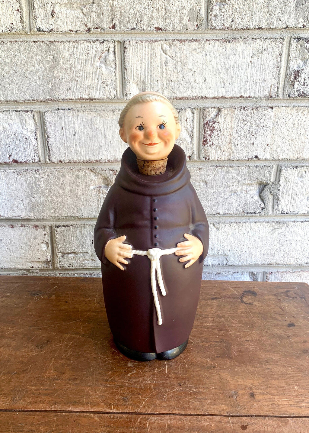 Friar Tuck Decanter | Vintage Friar Tuck Monk Decanter | Monk Ceramic Bottle | Monk Figurine Decanter