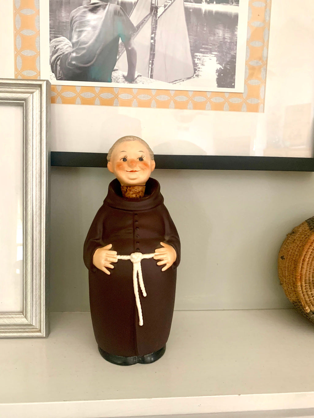 Friar Tuck Decanter | Vintage Friar Tuck Monk Decanter | Monk Ceramic Bottle | Monk Figurine Decanter