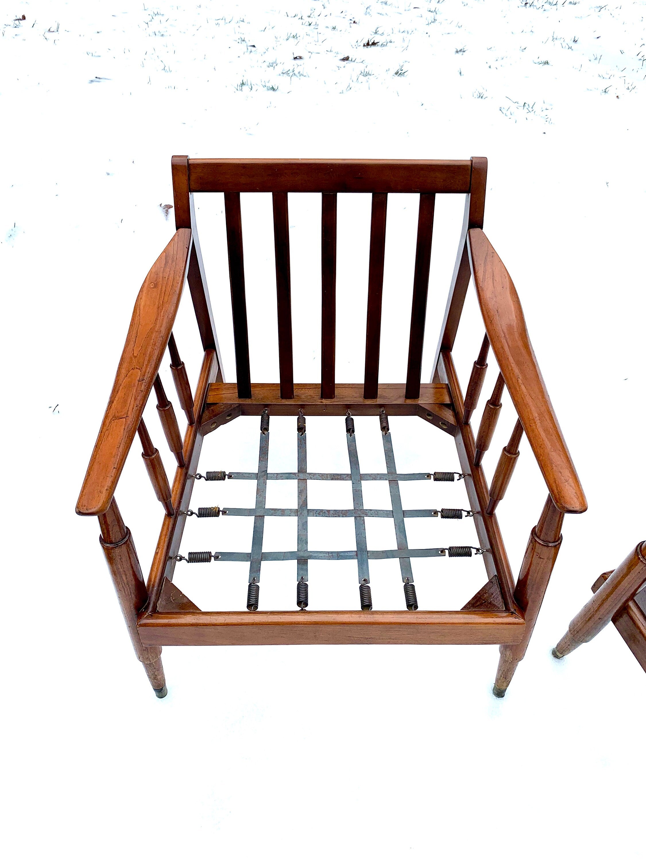 Mid Century Modern Lounge Chairs | Danish Modern Chairs | MCM Lounge Chairs | Walnut Arm Chairs | MCM Armchairs