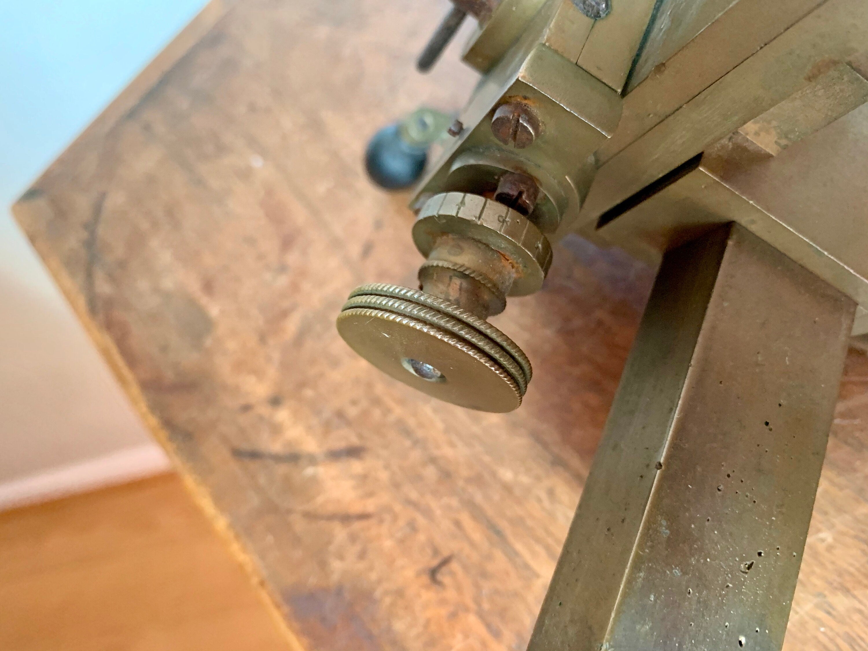 Vtg Solid Brass Jeweler Lather | Brass Watchmakers Lather | Brass Jewelry Bench Lathe | Jeweler's Mandrel Lathe | Tabletop Brass Lathe