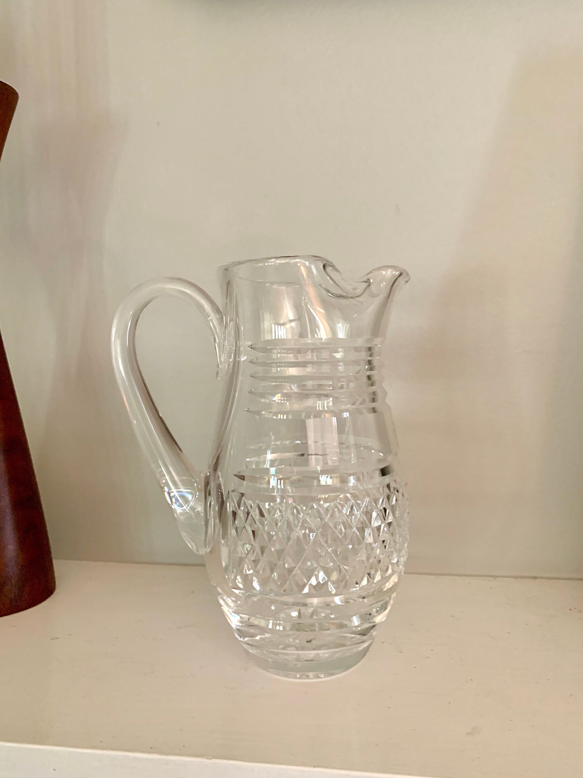 Vintage Waterford Crystal Martini Pitcher | Small Crystal Martini Pitcher | Waterford Barware