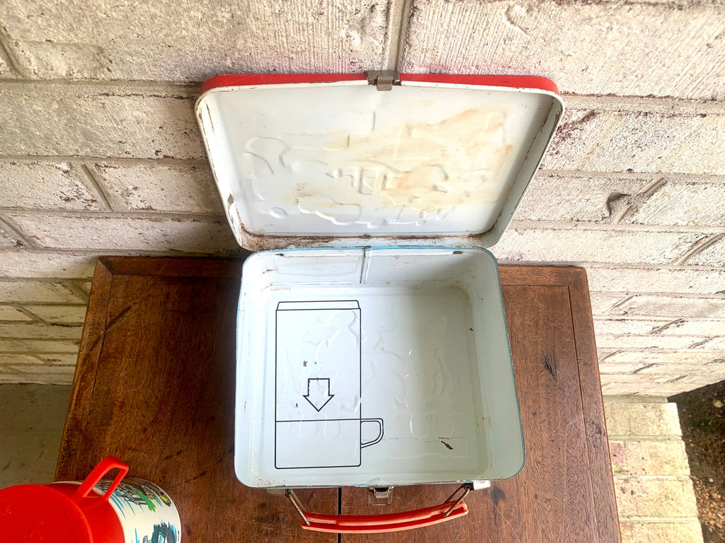 Vtg Walt Disney's Wonderful World Lunchbox And Thermos | Walt Disney's World On Ice Lunchbox | Kids Metal Lunch Box