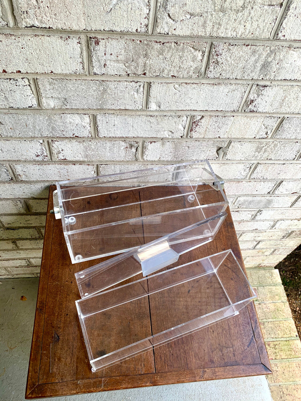 Vtg Lucite Ice Bucket | Mid Century Modern Ice Bucket | MCM Lucite Ice Bucket | MCM Lucite Ice Box with Handle
