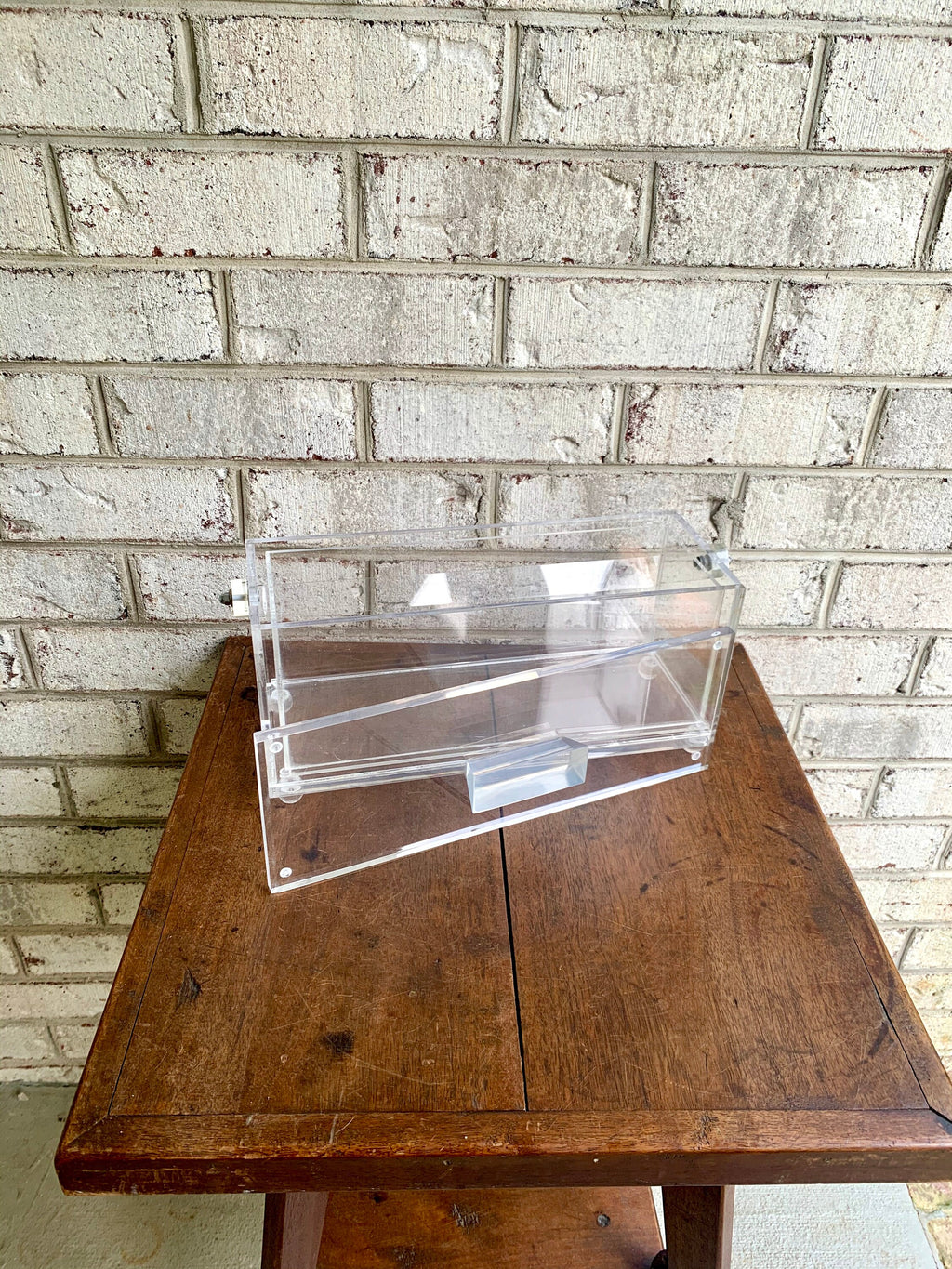Vtg Lucite Ice Bucket | Mid Century Modern Ice Bucket | MCM Lucite Ice Bucket | MCM Lucite Ice Box with Handle