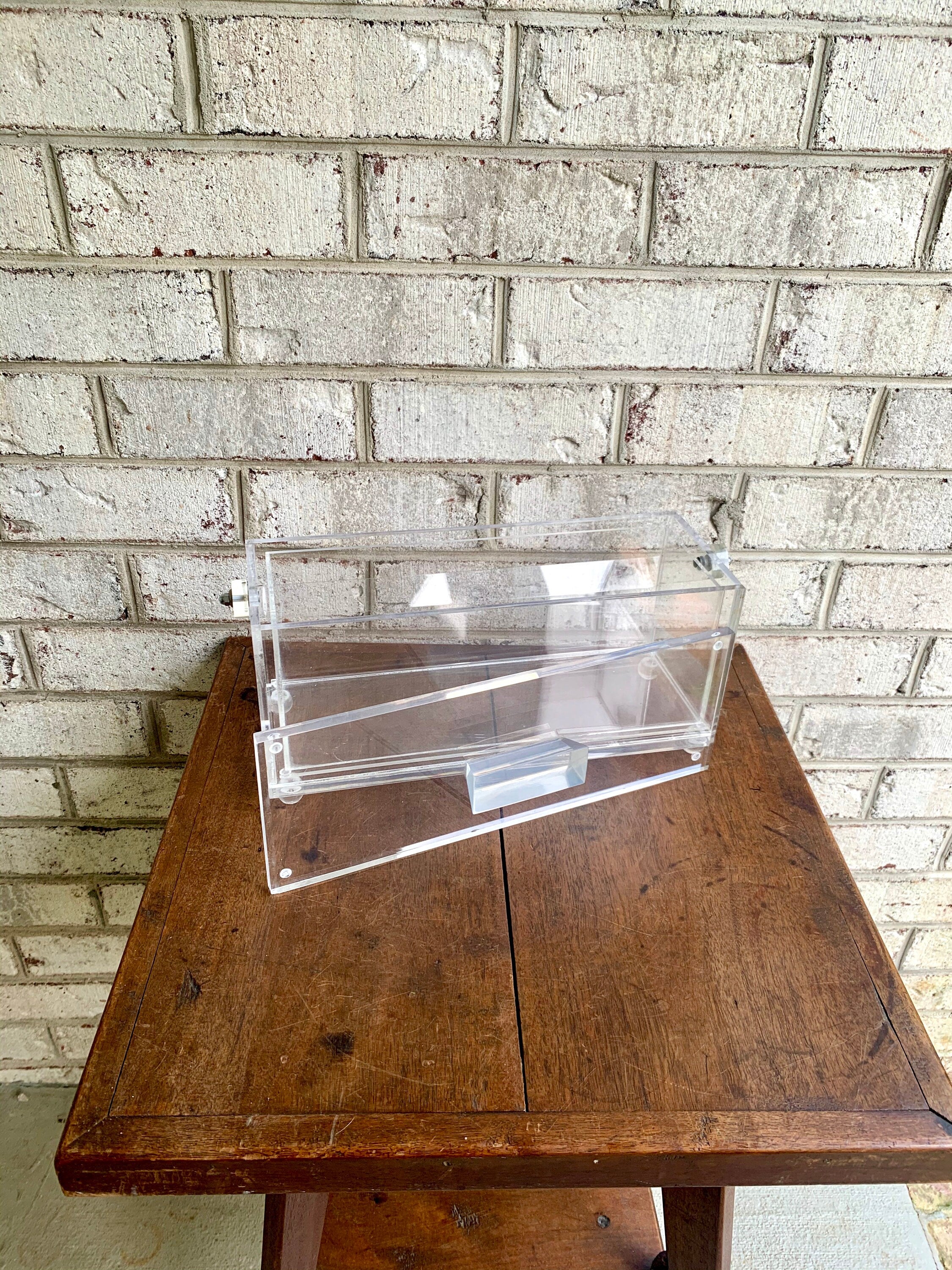 Vtg Lucite Ice Bucket | Mid Century Modern Ice Bucket | MCM Lucite Ice Bucket | MCM Lucite Ice Box with Handle