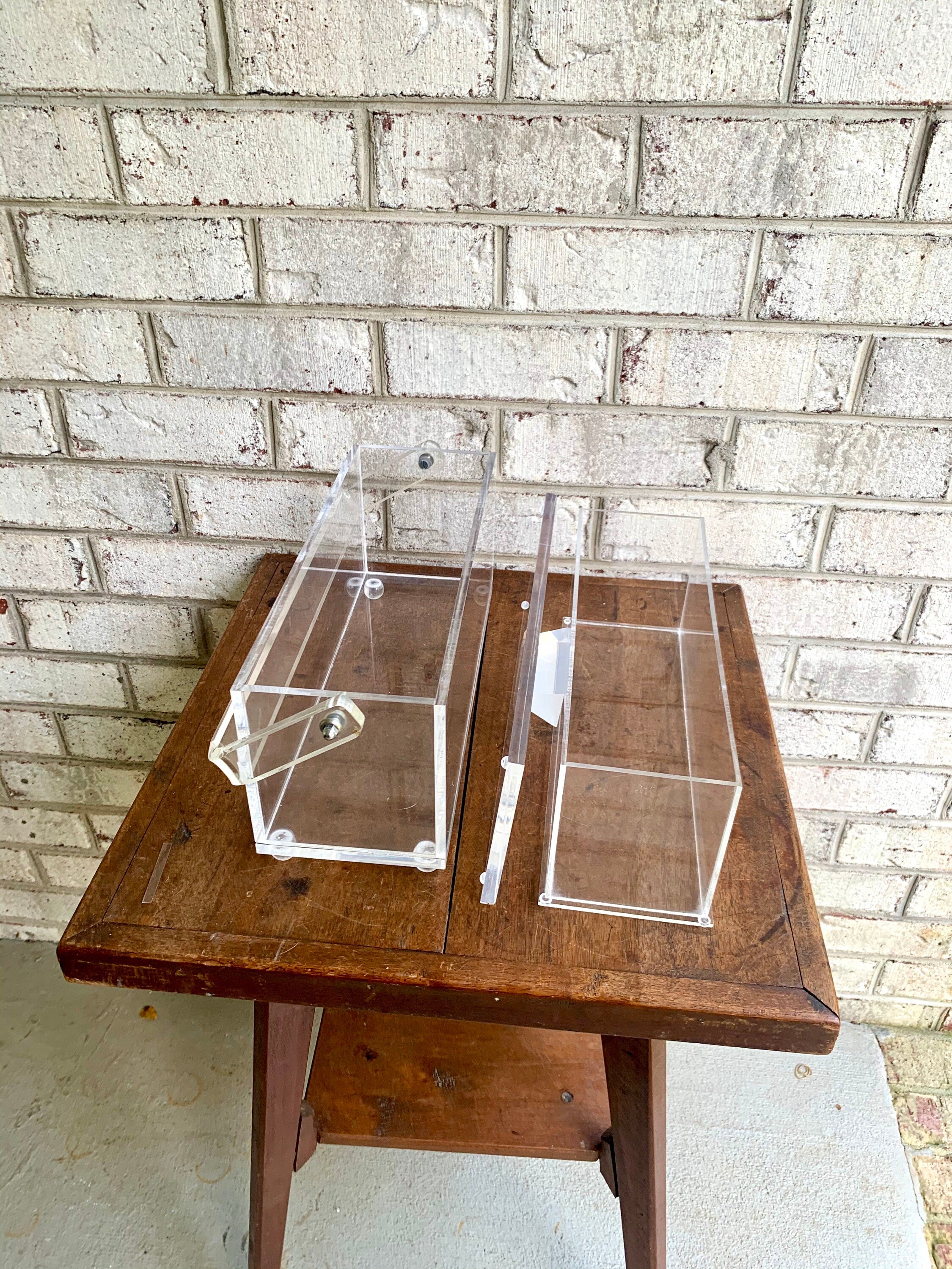 Vtg Lucite Ice Bucket | Mid Century Modern Ice Bucket | MCM Lucite Ice Bucket | MCM Lucite Ice Box with Handle