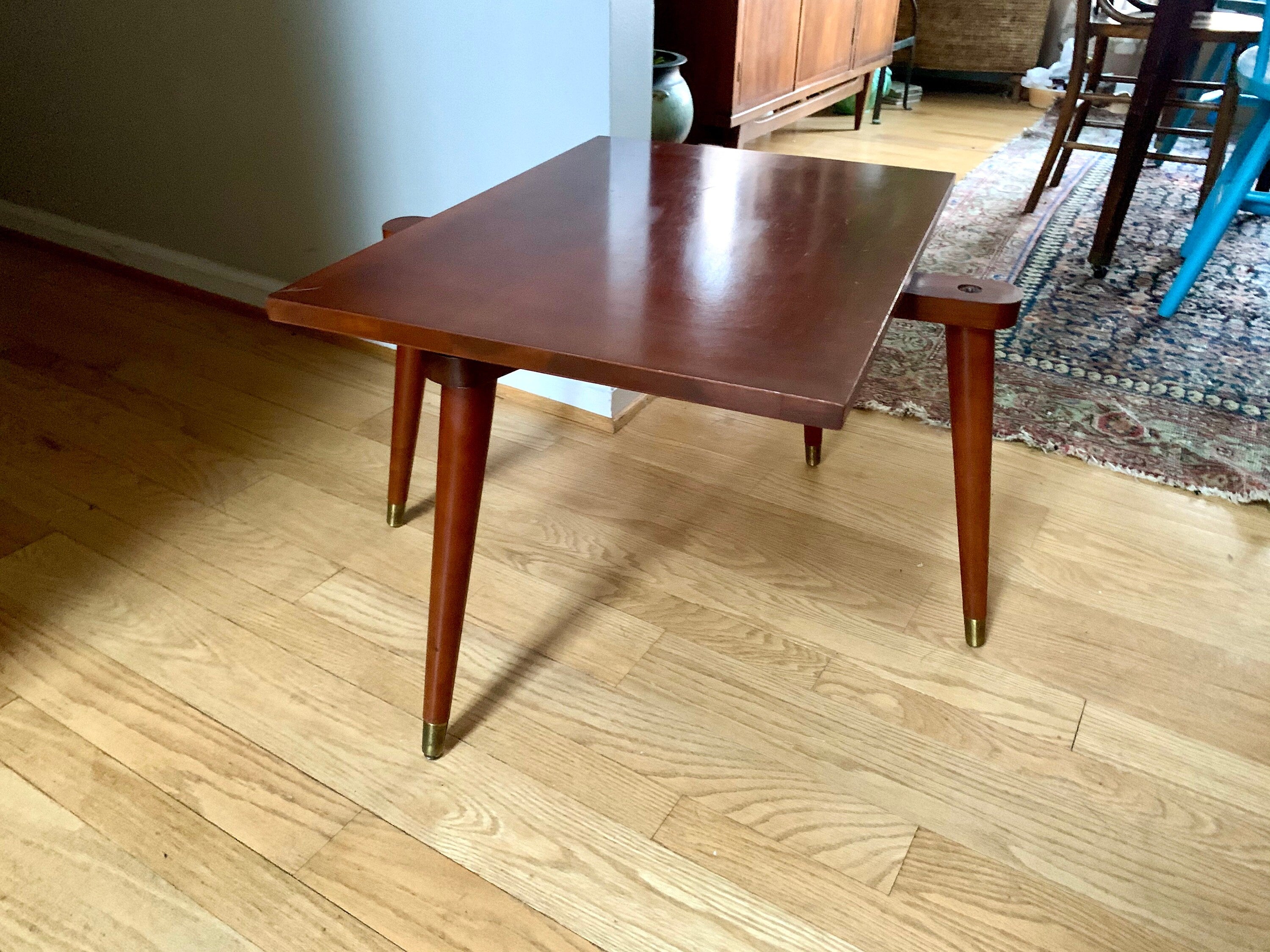 MCM Swivel Table | McM End Table | Vintage Small MCM Coffee Table | Lazy Susan MCM Table | Mid Century Modern Furniture