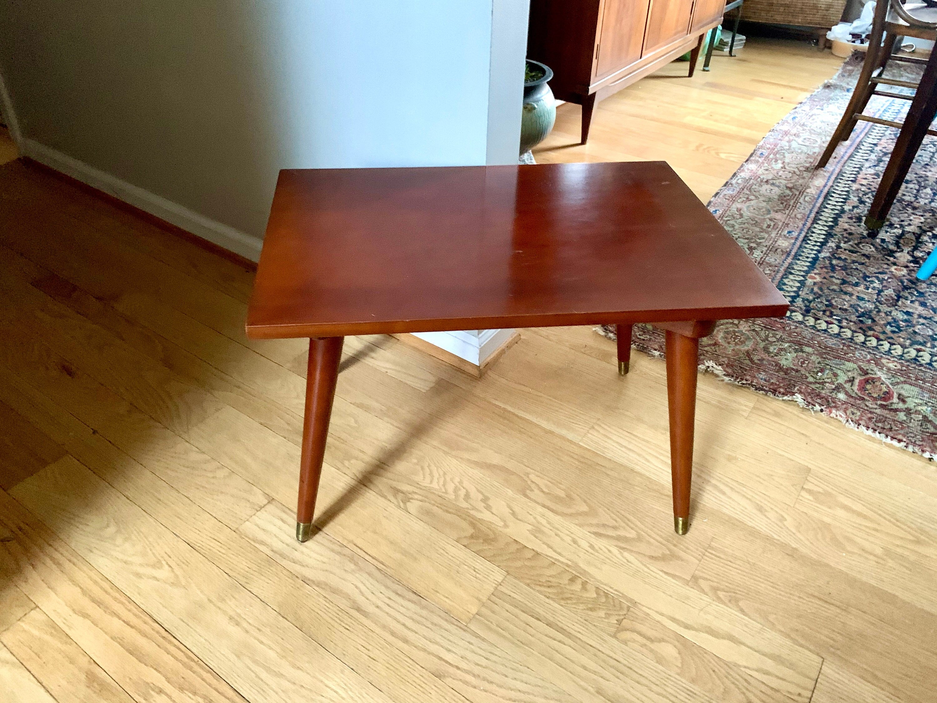 MCM Swivel Table | McM End Table | Vintage Small MCM Coffee Table | Lazy Susan MCM Table | Mid Century Modern Furniture