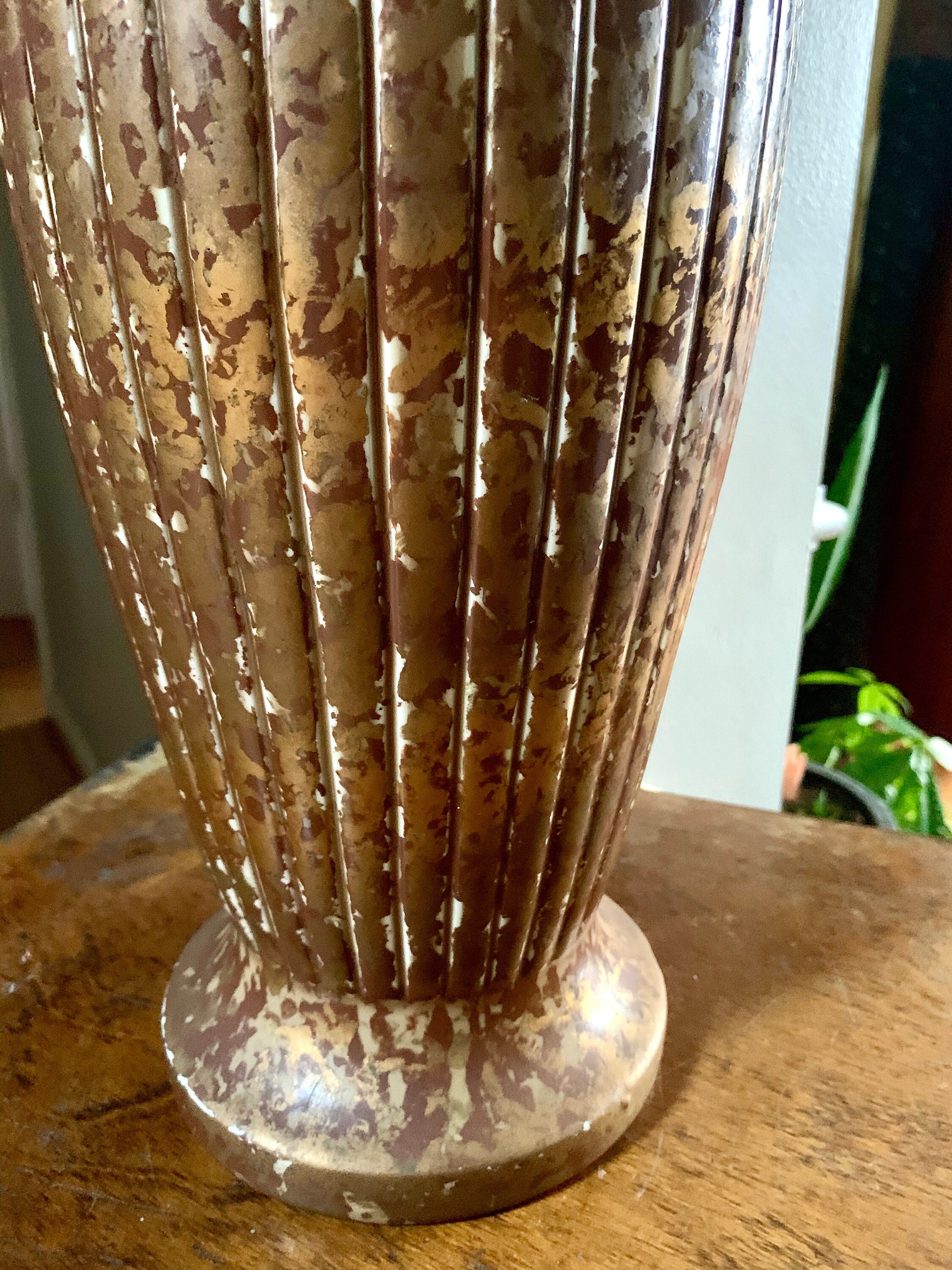 MCM Ceramic Lamp | Tall MCM Table Lamp | Rustic Color MCM Lamp