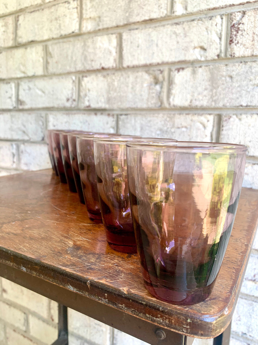 Vtg Classic Ripple Glassware by Libbey | Purple 6 oz. Libbey Glasses | Classic Ripple Glassware in Original Box