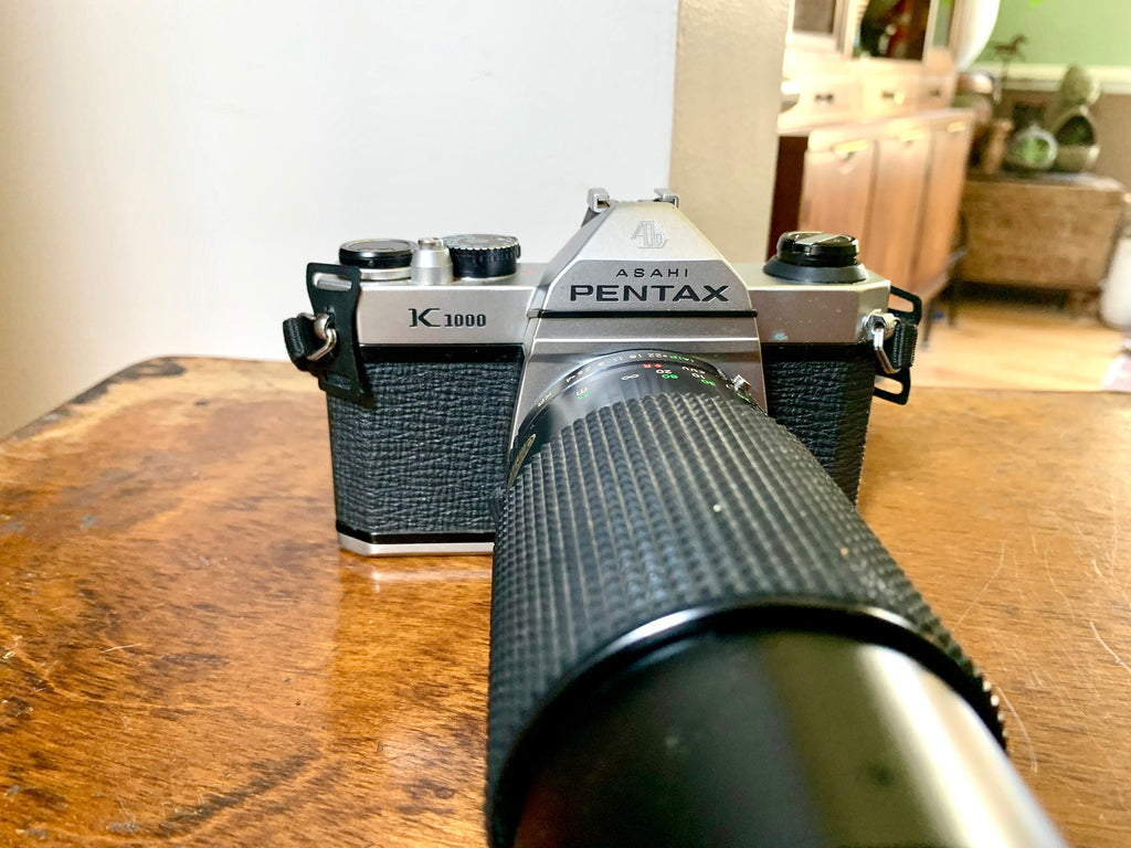 Vtg Pentax K1000 35MM Camera | Asahi Pentax K1000 Camera | Used K1000 35MM Camera 80-200mm Macro Lens