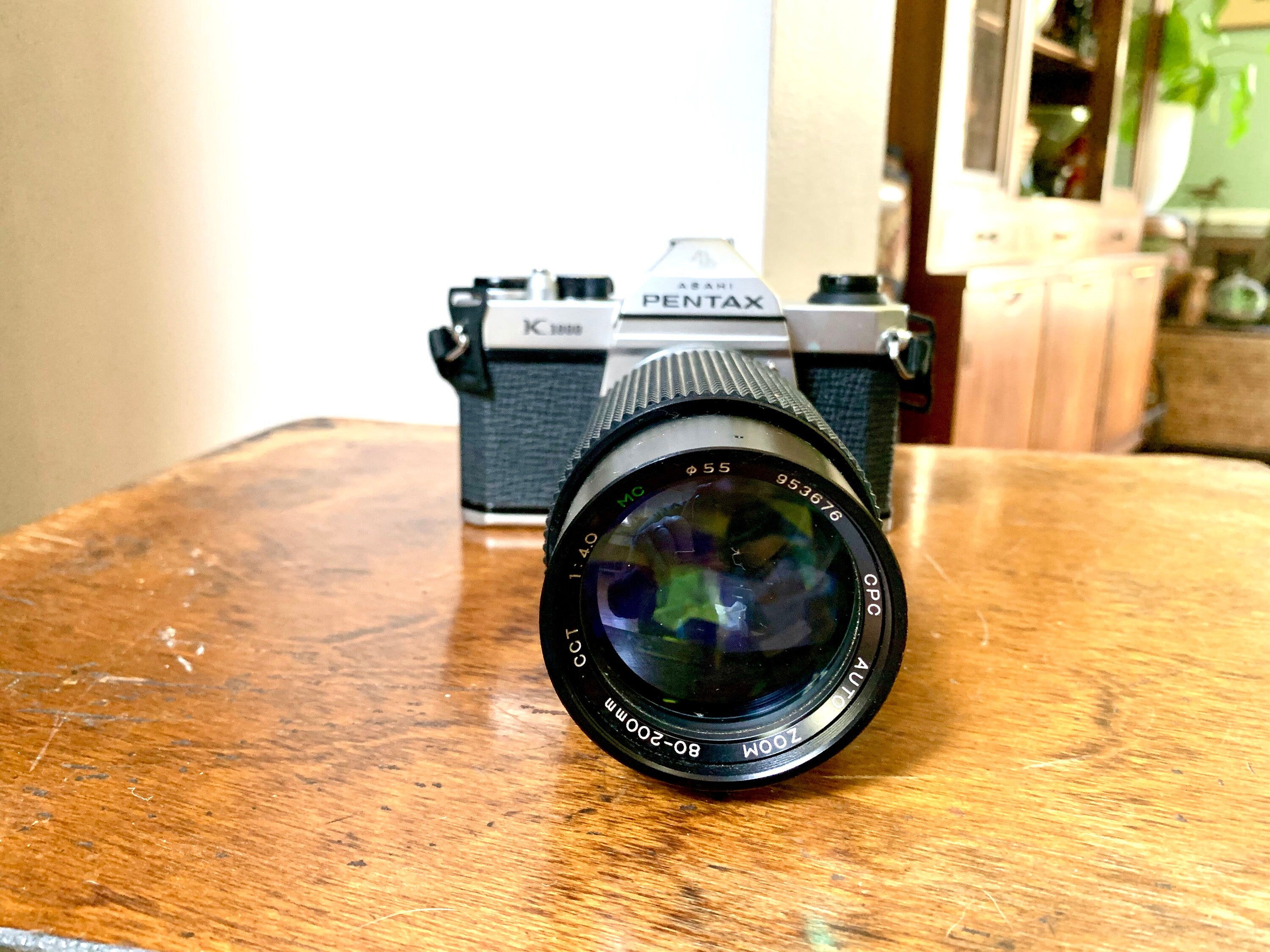 Vtg Pentax K1000 35MM Camera | Asahi Pentax K1000 Camera | Used K1000 35MM Camera 80-200mm Macro Lens