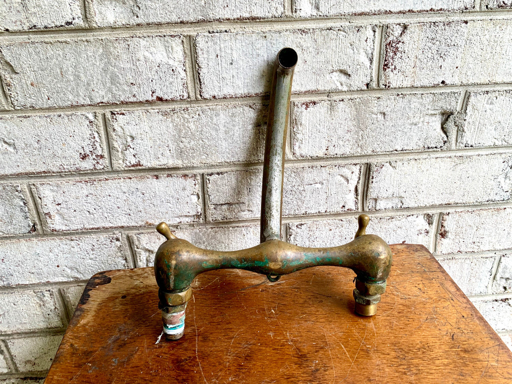 Vtg Solid Brass Faucet | Nautical Sink Faucet | Brass Boat Faucet | "When and If" Schooner | General Patton's Schooner Brass Faucet