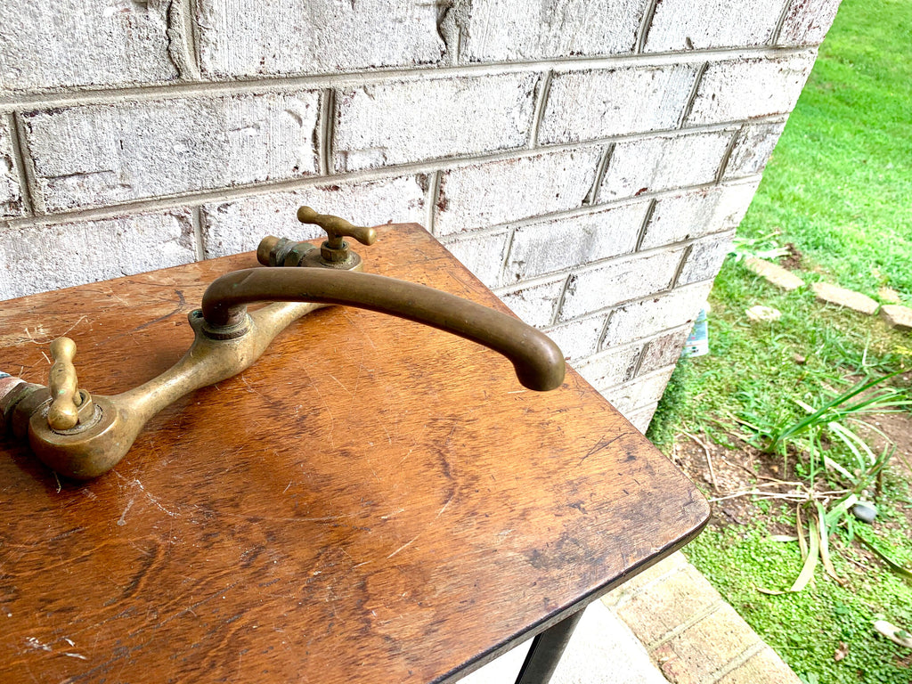 Vtg Solid Brass Faucet | Nautical Sink Faucet | Brass Boat Faucet | "When and If" Schooner | General Patton's Schooner Brass Faucet