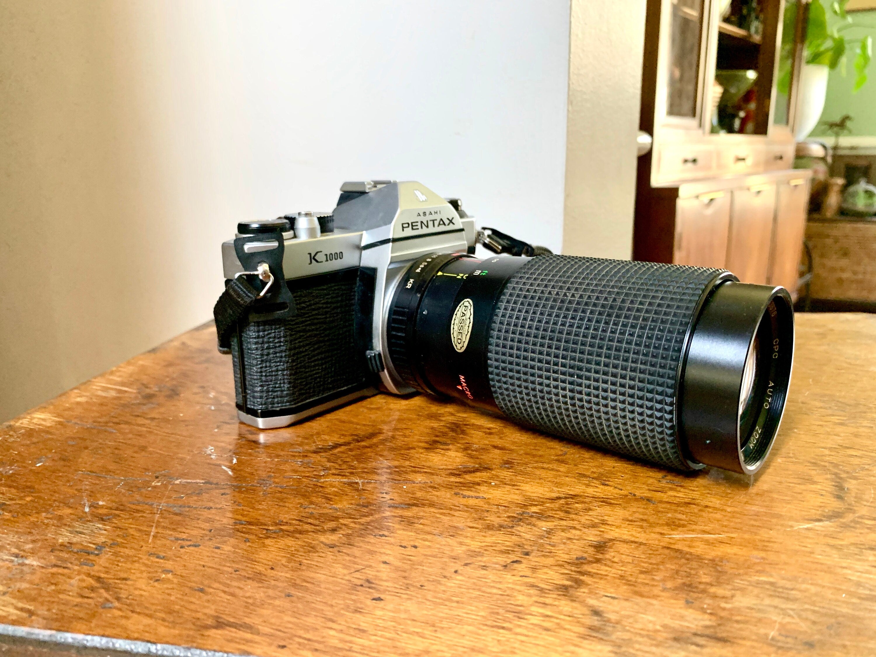 Vtg Pentax K1000 35MM Camera | Asahi Pentax K1000 Camera | Used K1000 35MM Camera 80-200mm Macro Lens