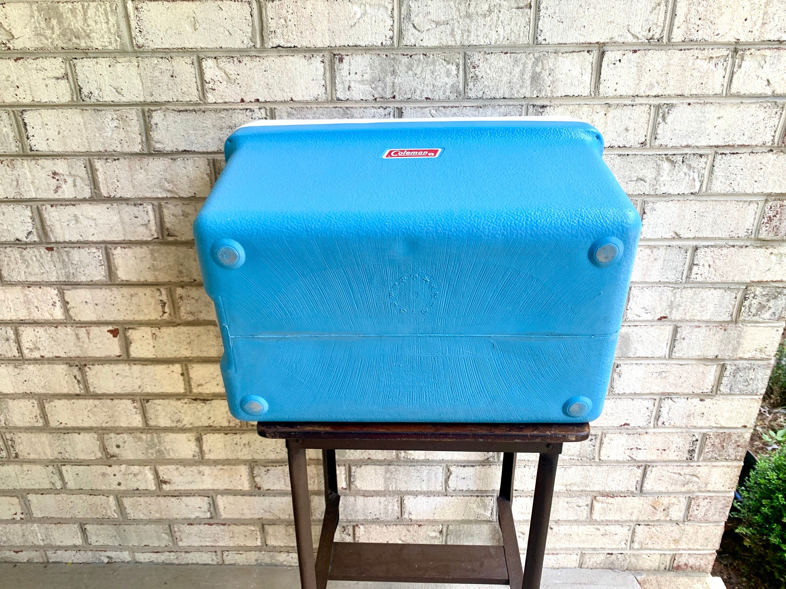 Vtg Blue Coleman Cooler | Coleman Camping Cooler | Retro Camping Cooler | Metal Handled Cooler | Polylite Coleman Cooler