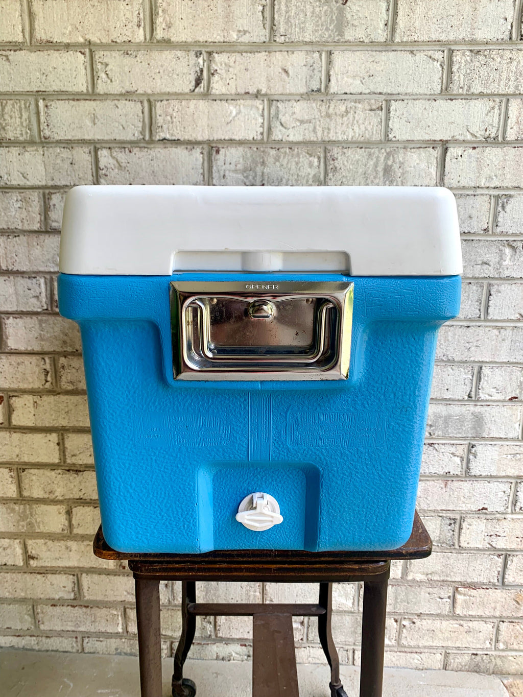 Vtg Blue Coleman Cooler | Coleman Camping Cooler | Retro Camping Cooler | Metal Handled Cooler | Polylite Coleman Cooler