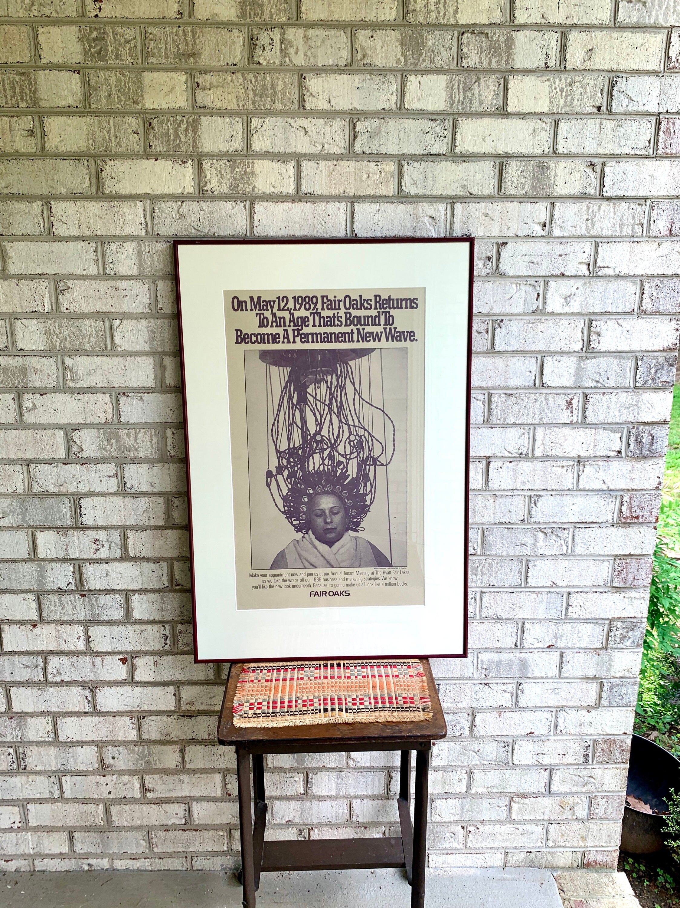 Vtg Fair Oaks Unique Poster | 1989 Fair Oaks Advertisement Poster | Framed and Matted Alfred Eisenstaedt Photo | Life Magazine Photo