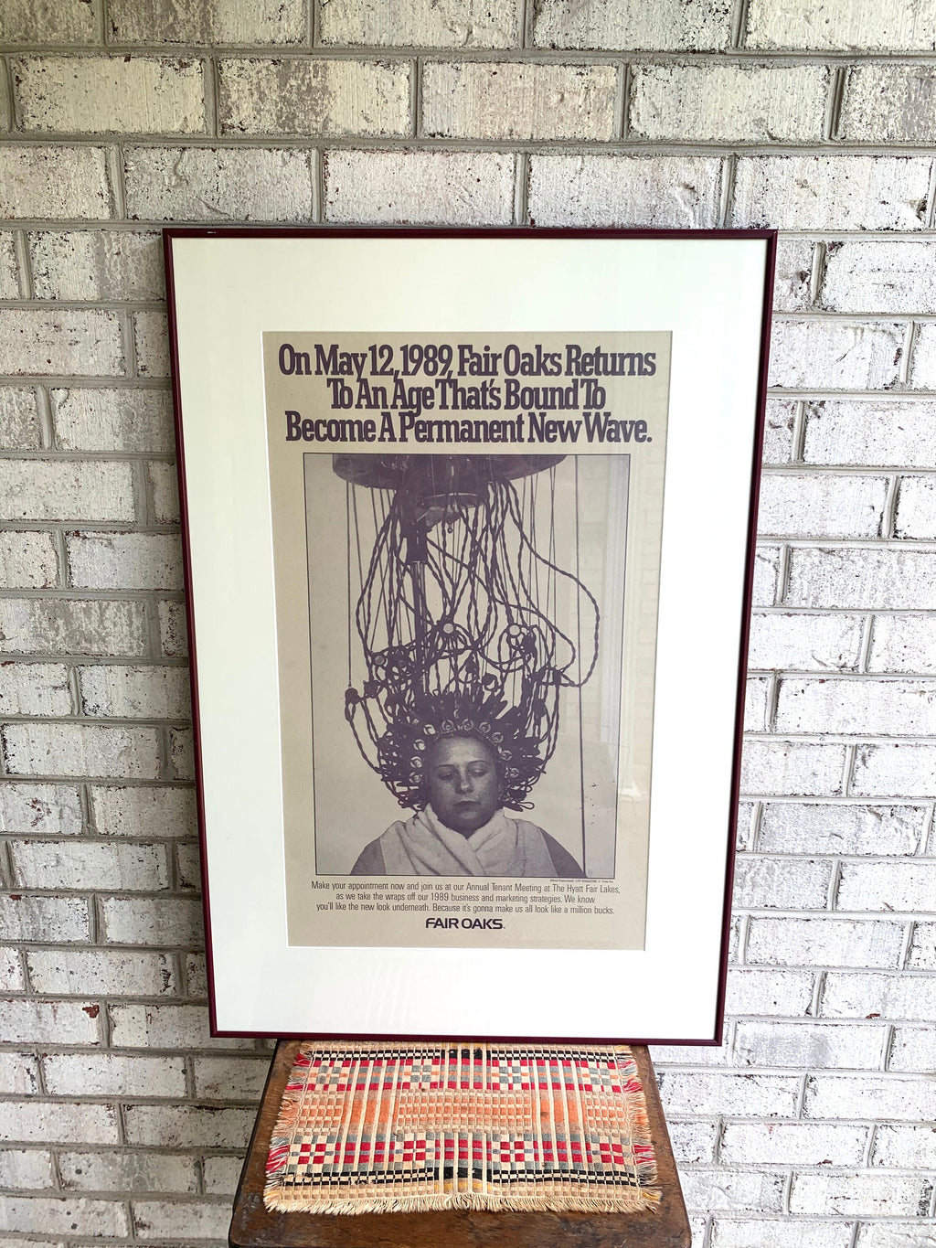 Vtg Fair Oaks Unique Poster | 1989 Fair Oaks Advertisement Poster | Framed and Matted Alfred Eisenstaedt Photo | Life Magazine Photo