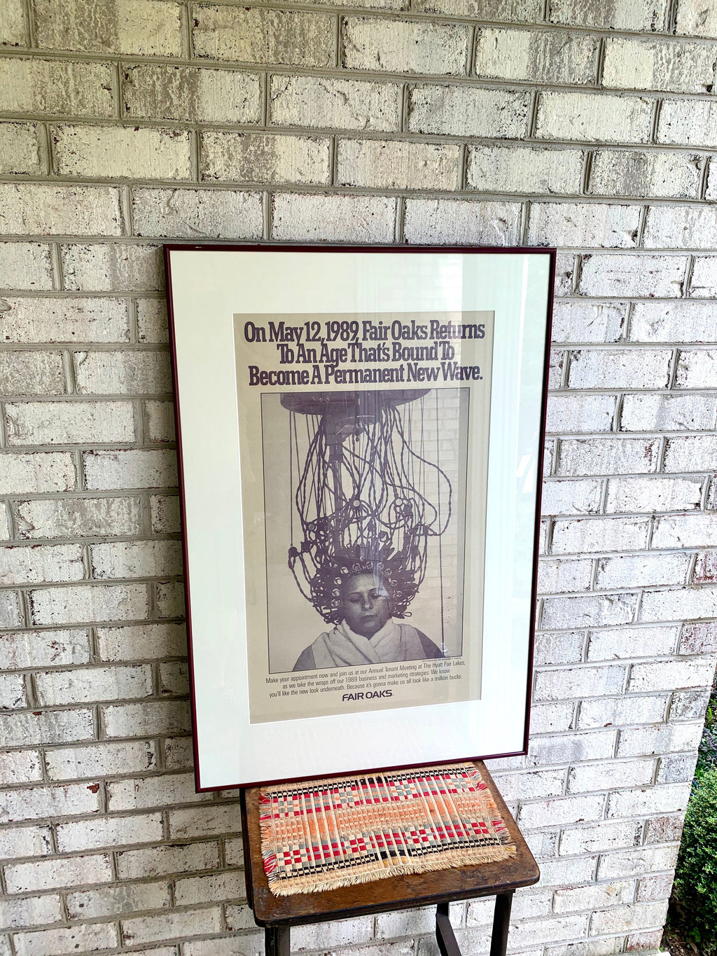Vtg Fair Oaks Unique Poster | 1989 Fair Oaks Advertisement Poster | Framed and Matted Alfred Eisenstaedt Photo | Life Magazine Photo
