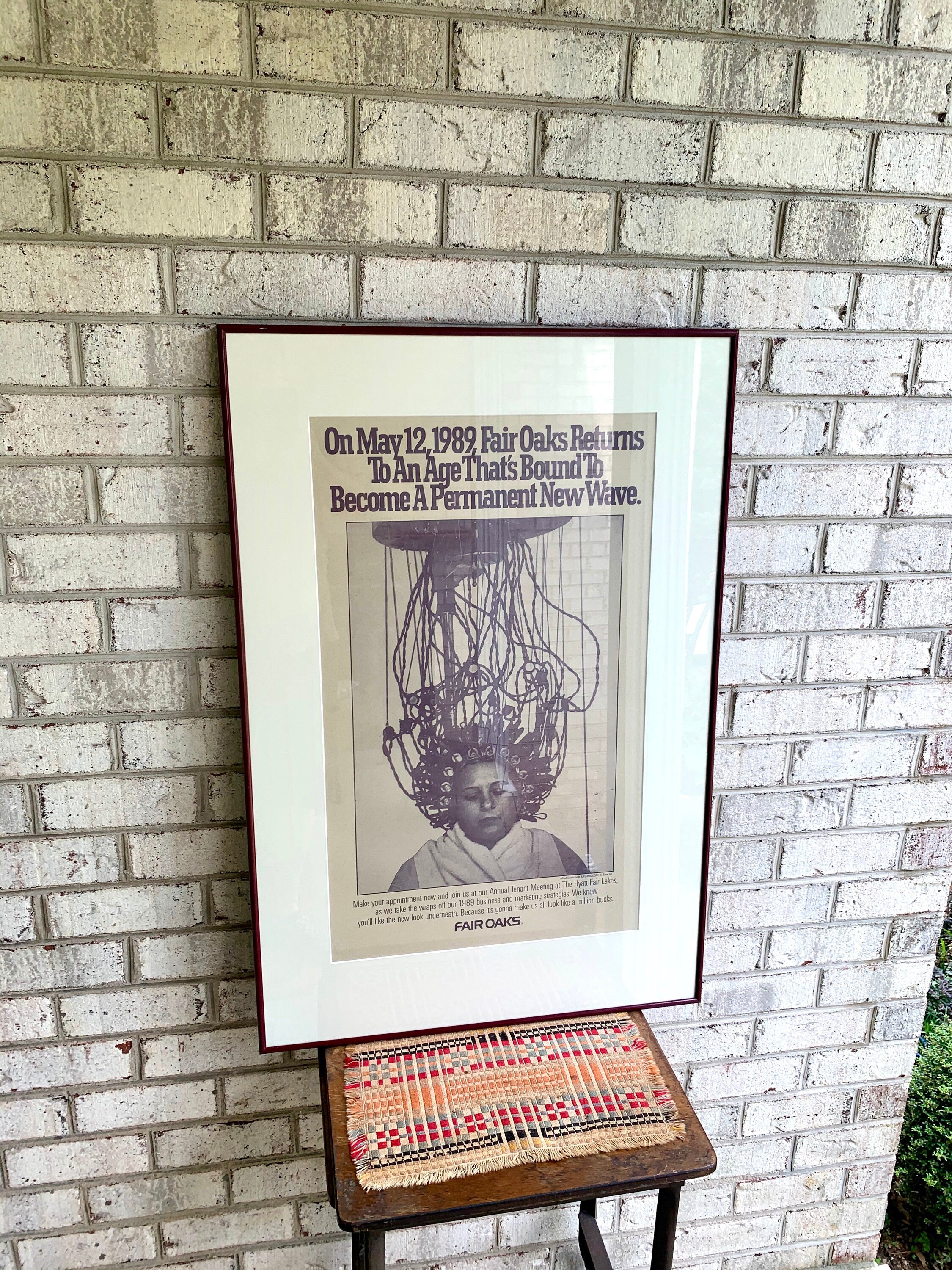 Vtg Fair Oaks Unique Poster | 1989 Fair Oaks Advertisement Poster | Framed and Matted Alfred Eisenstaedt Photo | Life Magazine Photo
