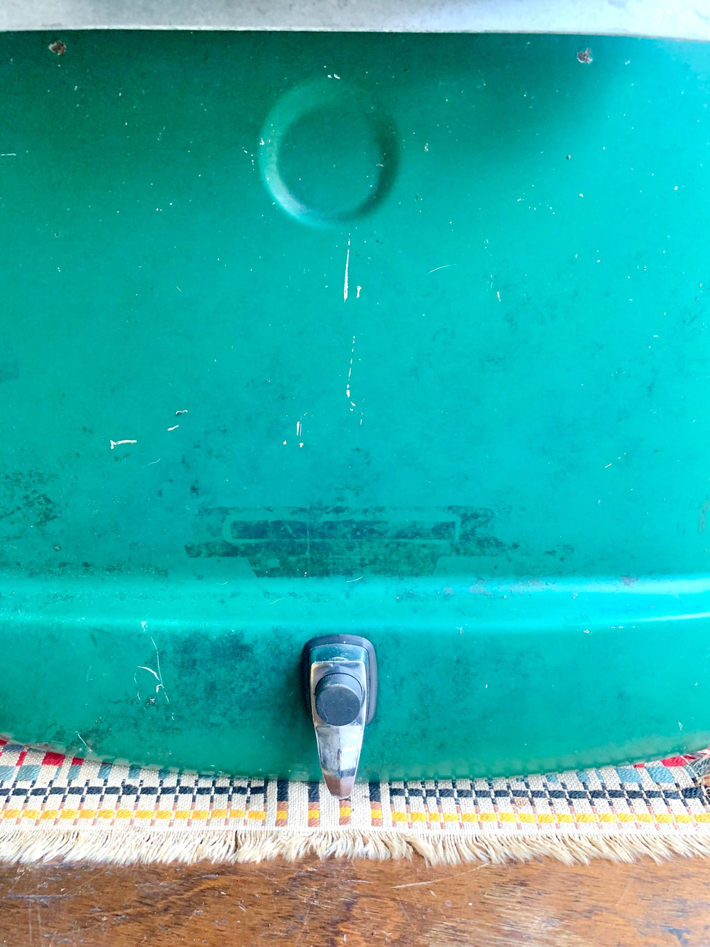 Vtg Green Volkswagon Deck Lid | Distressed VW Trunk Lid | VW Beetle Wall Decor | Automotive Decor | Green VW Beetle Deck Lid
