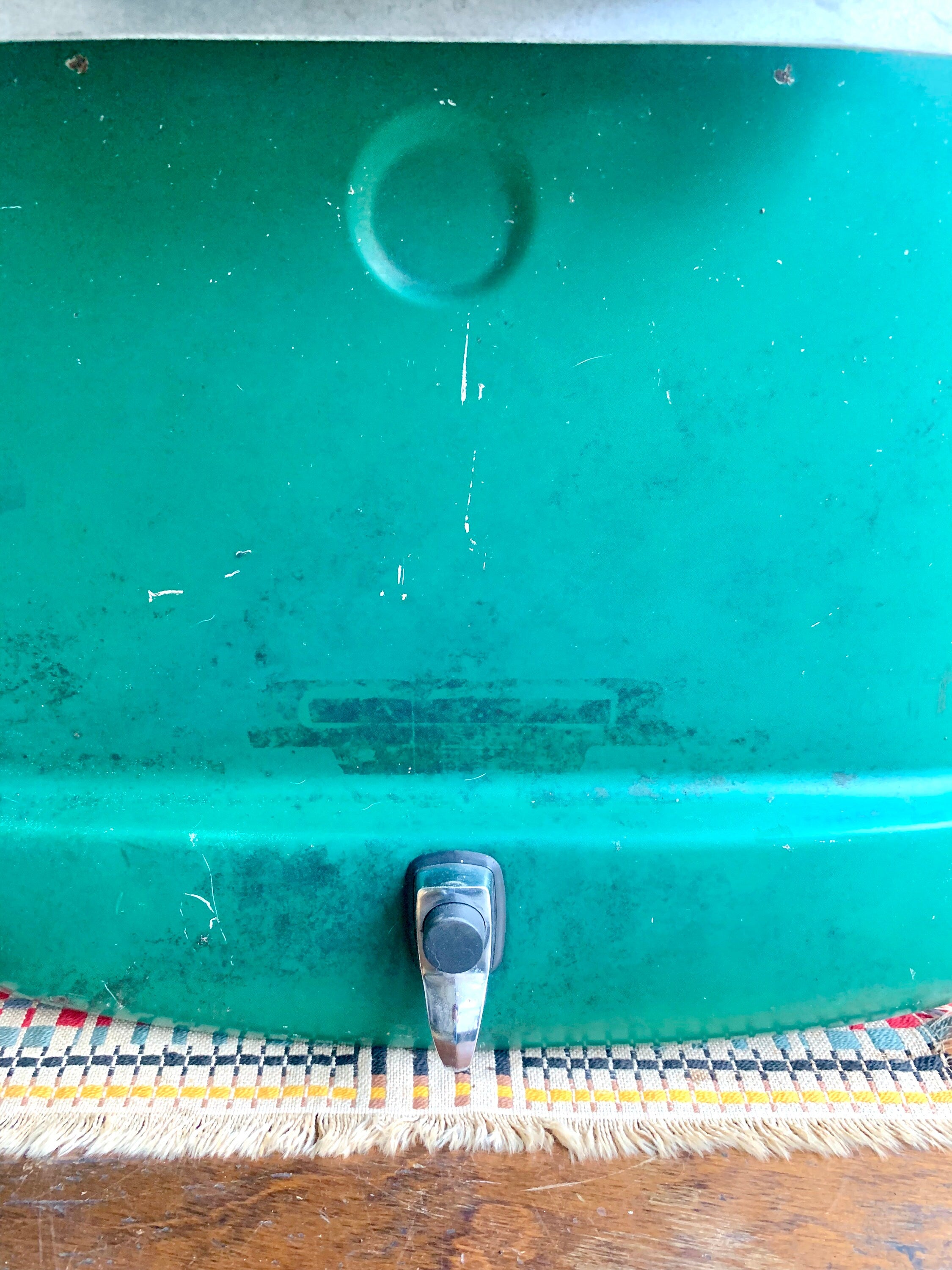 Vtg Green Volkswagon Deck Lid | Distressed VW Trunk Lid | VW Beetle Wall Decor | Automotive Decor | Green VW Beetle Deck Lid