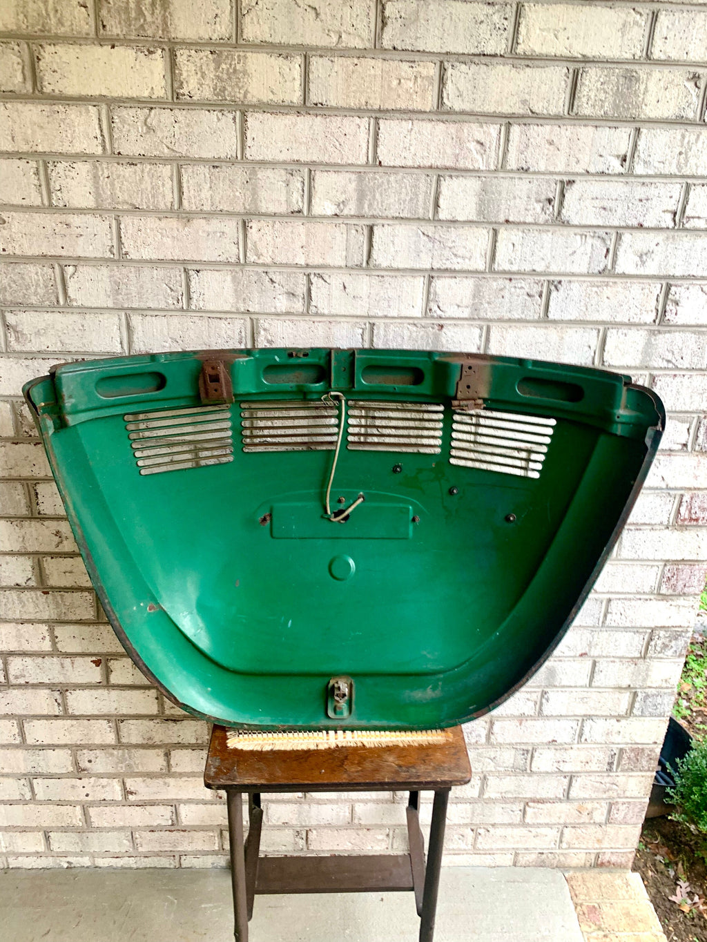 Vtg Green Volkswagon Deck Lid | Distressed VW Trunk Lid | VW Beetle Wall Decor | Automotive Decor | Green VW Beetle Deck Lid