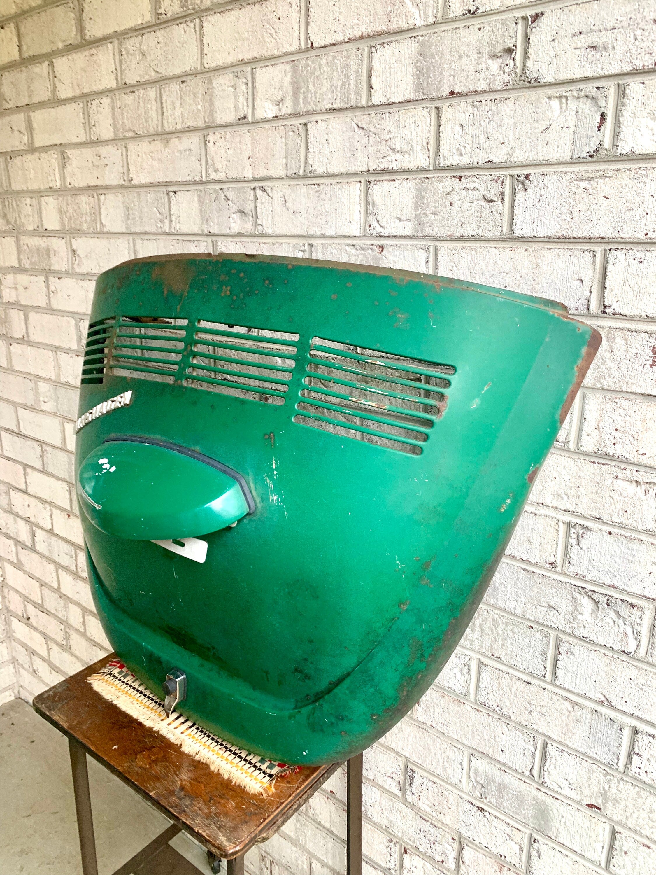 Vtg Green Volkswagon Deck Lid | Distressed VW Trunk Lid | VW Beetle Wall Decor | Automotive Decor | Green VW Beetle Deck Lid