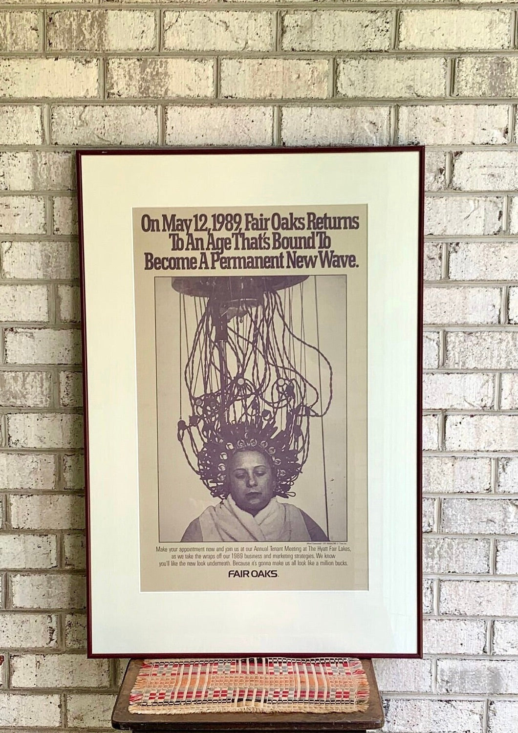 Vtg Fair Oaks Unique Poster | 1989 Fair Oaks Advertisement Poster | Framed and Matted Alfred Eisenstaedt Photo | Life Magazine Photo