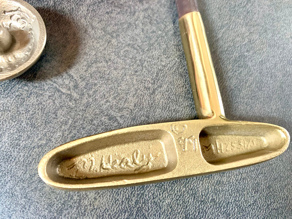 Vtg Michael Healy Golf Door Knocker | Golf Putter Door Knocker | Michael Healy Brass Door Knocker | Golf Club Door Knocker