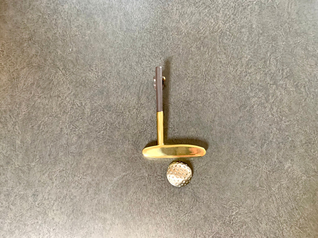 Vtg Michael Healy Golf Door Knocker | Golf Putter Door Knocker | Michael Healy Brass Door Knocker | Golf Club Door Knocker
