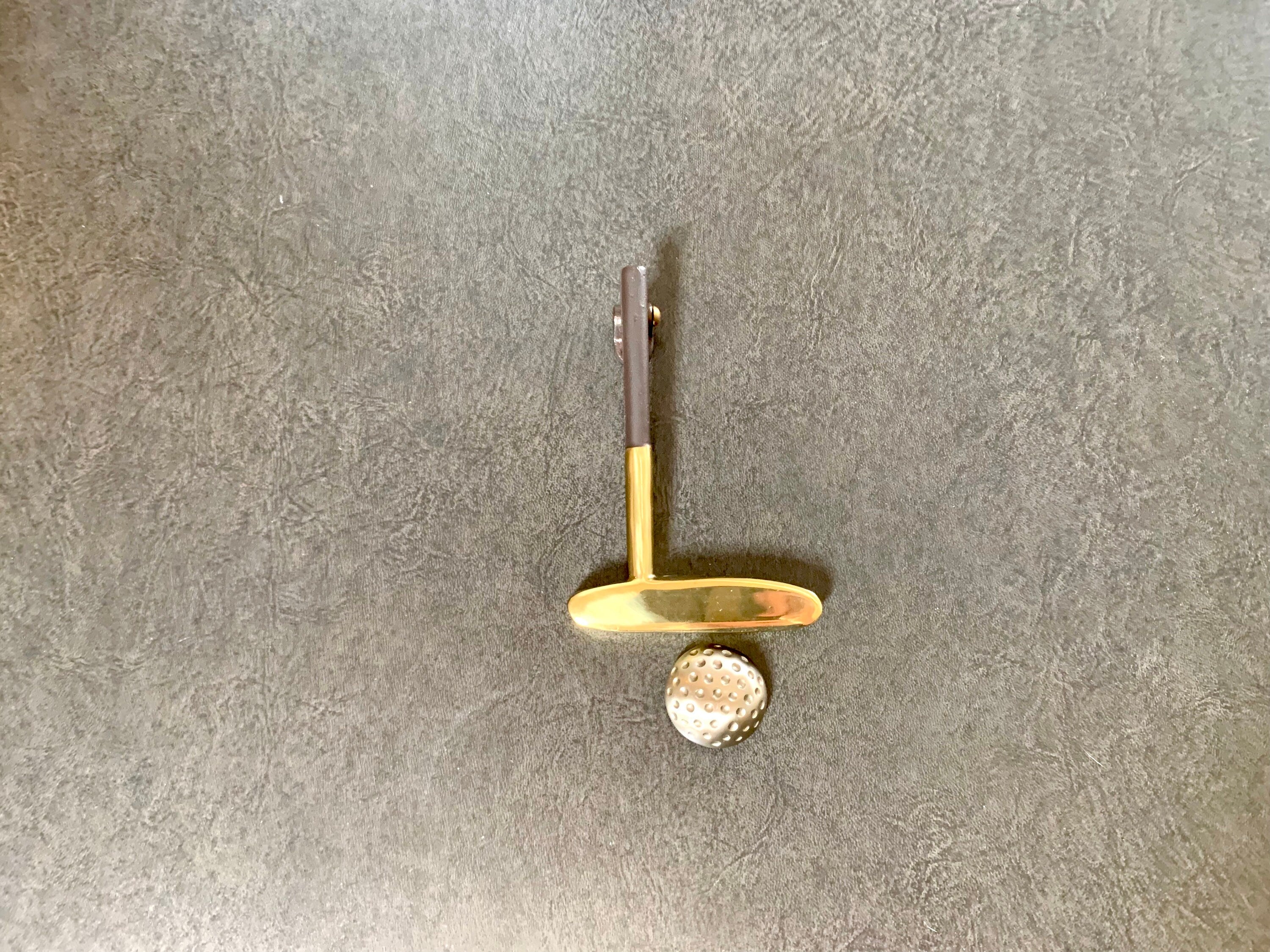 Vtg Michael Healy Golf Door Knocker | Golf Putter Door Knocker | Michael Healy Brass Door Knocker | Golf Club Door Knocker