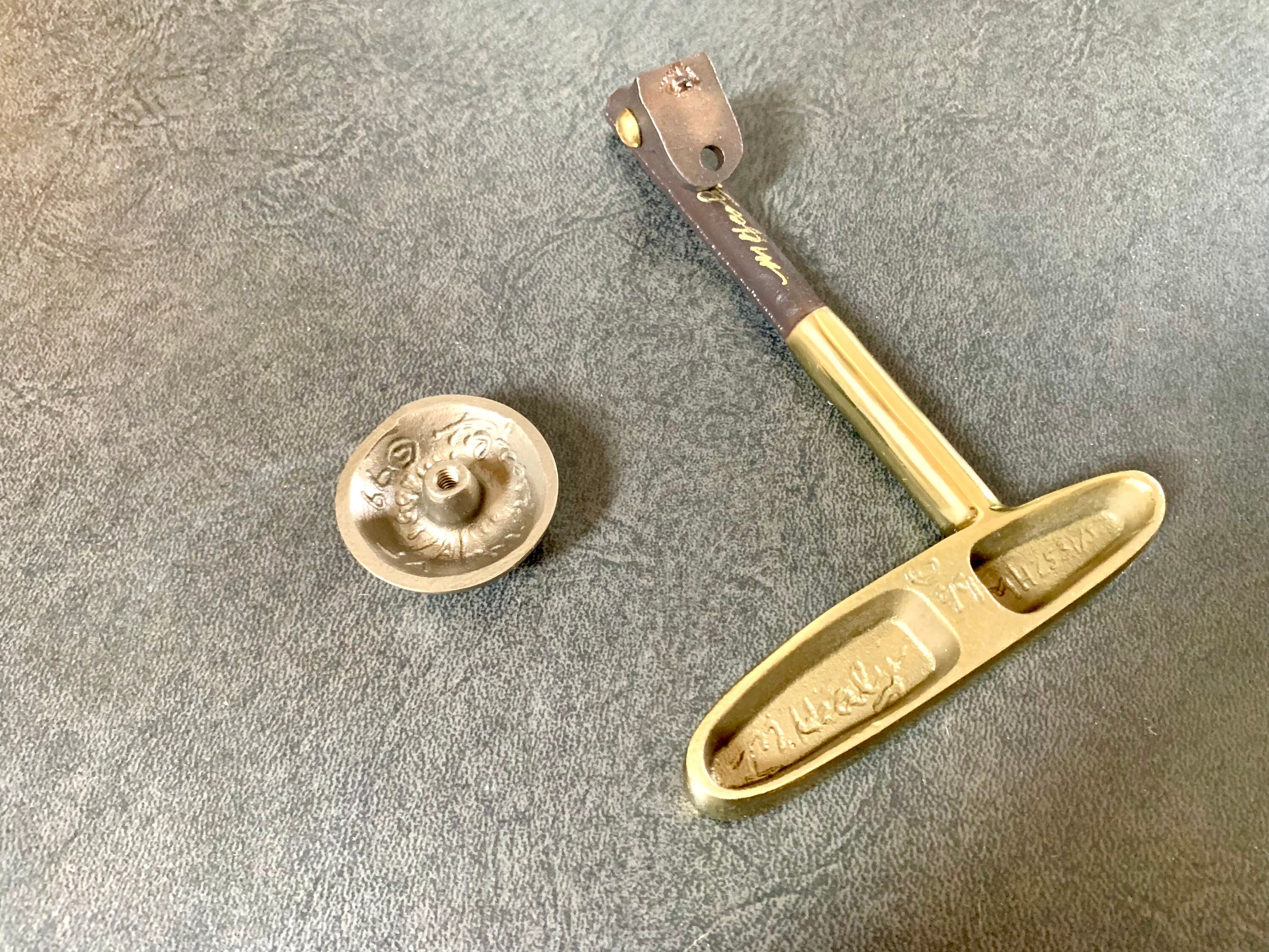 Vtg Michael Healy Golf Door Knocker | Golf Putter Door Knocker | Michael Healy Brass Door Knocker | Golf Club Door Knocker