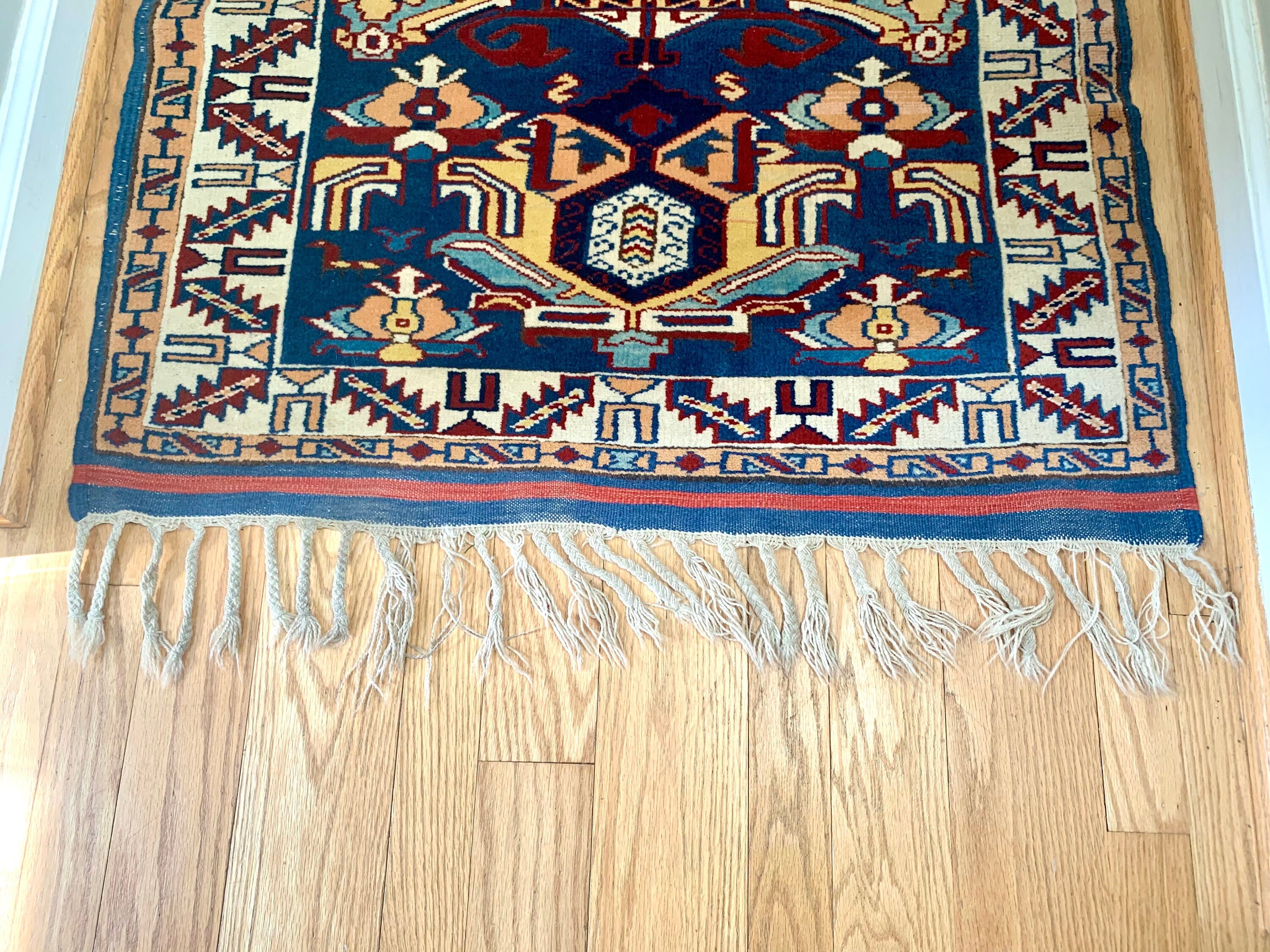 Vintage Turkish Runner Rug | Woven Runner Rug | Oriental Hall Runner | Long Oriental Runner | 1970s Woven Rug | Long Vintage Rug | 70s Rug