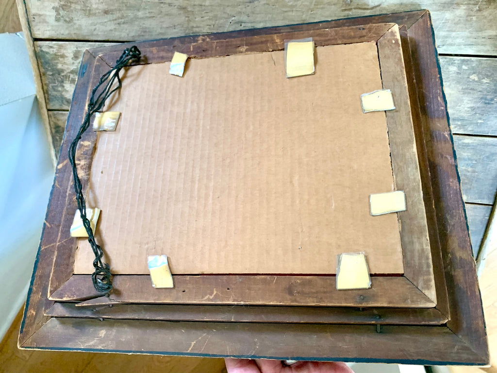 Vintage Framed Bossons Man in Top Hat | Framed Head Figurine | Distressed Framed Bossons Head Rare Bossons Wall Hanging | A Christmas Carol