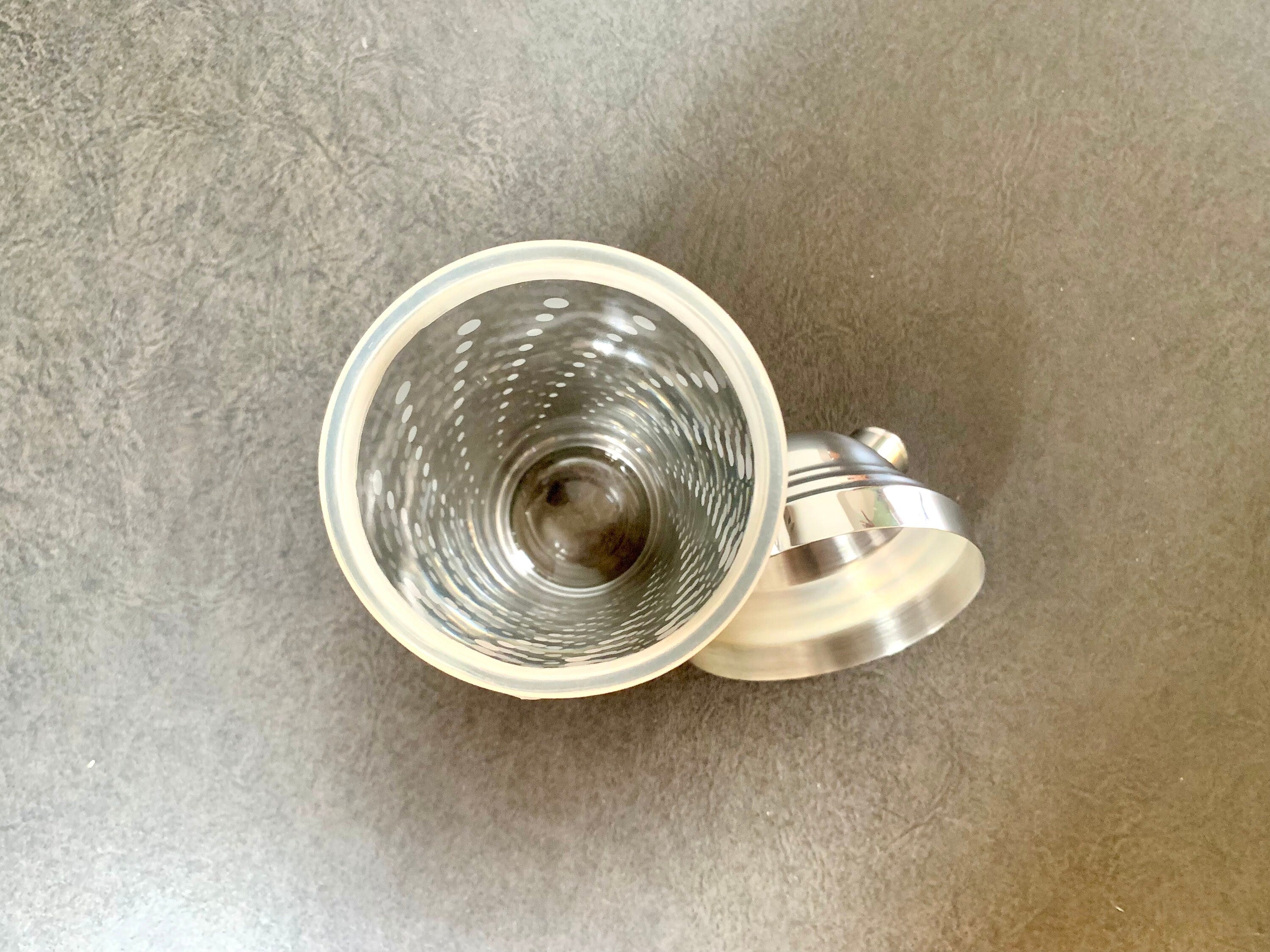 MCM Libby Glass Poka Dot Cocktail Shaker | MCM Glass and Chrome Shaker | Libby Glass Barware | MCM batware Shaker
